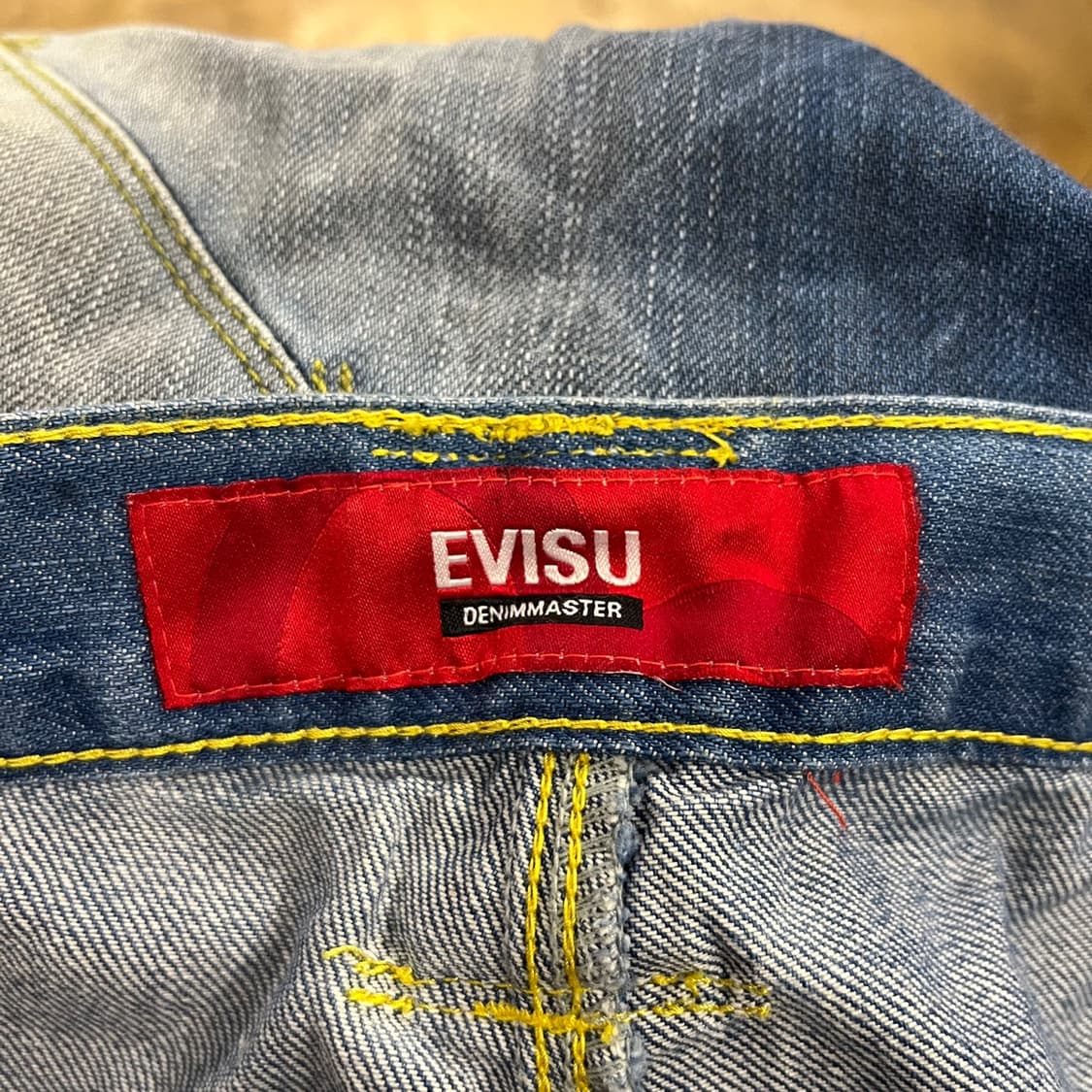 [정품/34] Evisu 에비수 빅로고 데님 버뮤다 팬츠 b16 상품이미지4