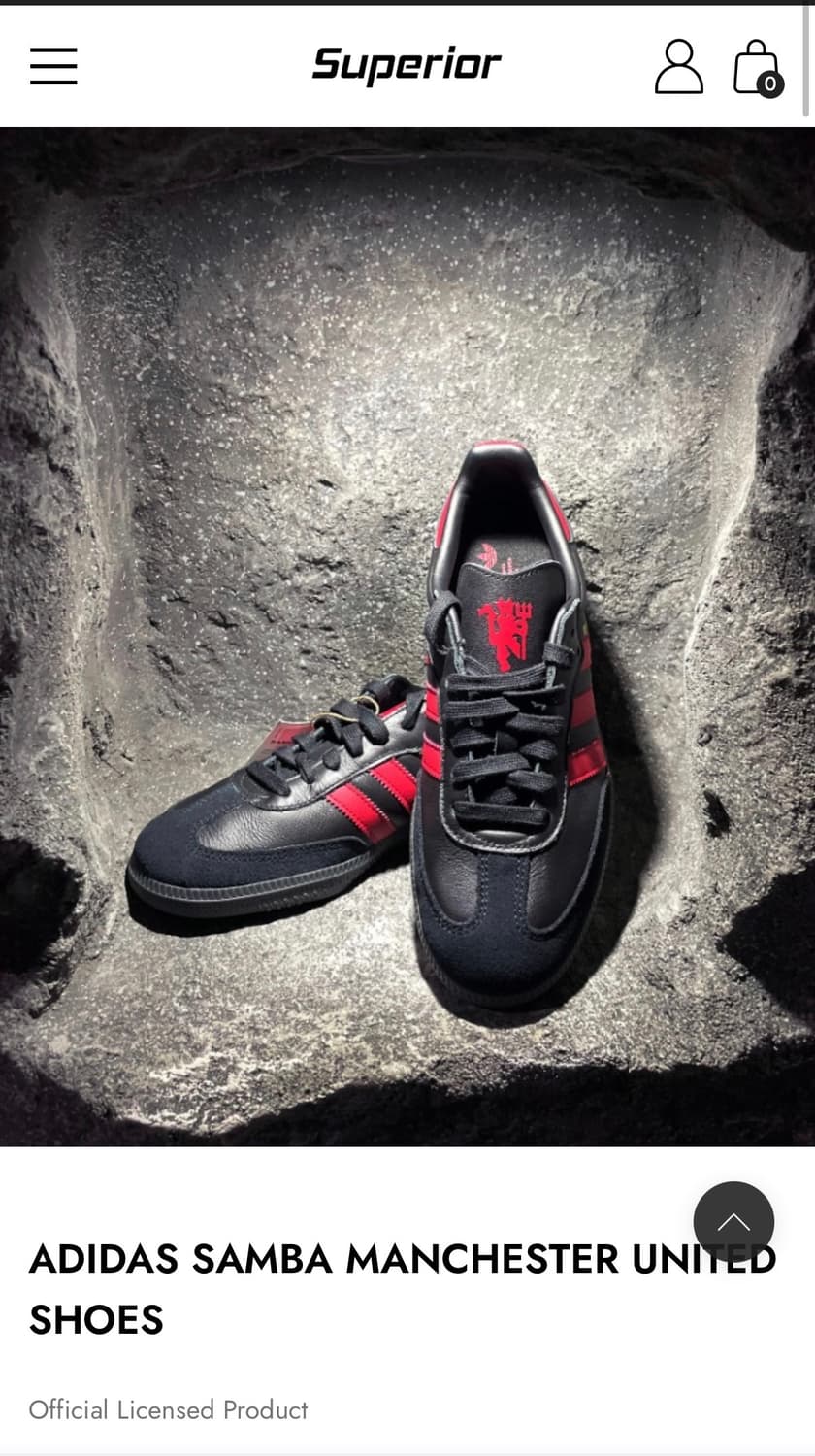 [265] 아디다스 맨유 삼바 jq4041 새상품 상품이미지1