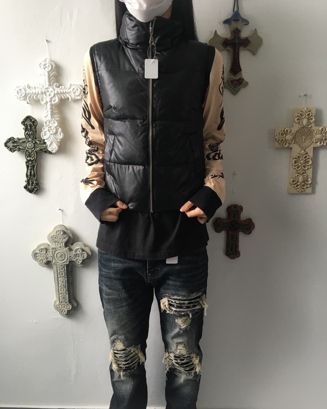 High neck vest 상품이미지1