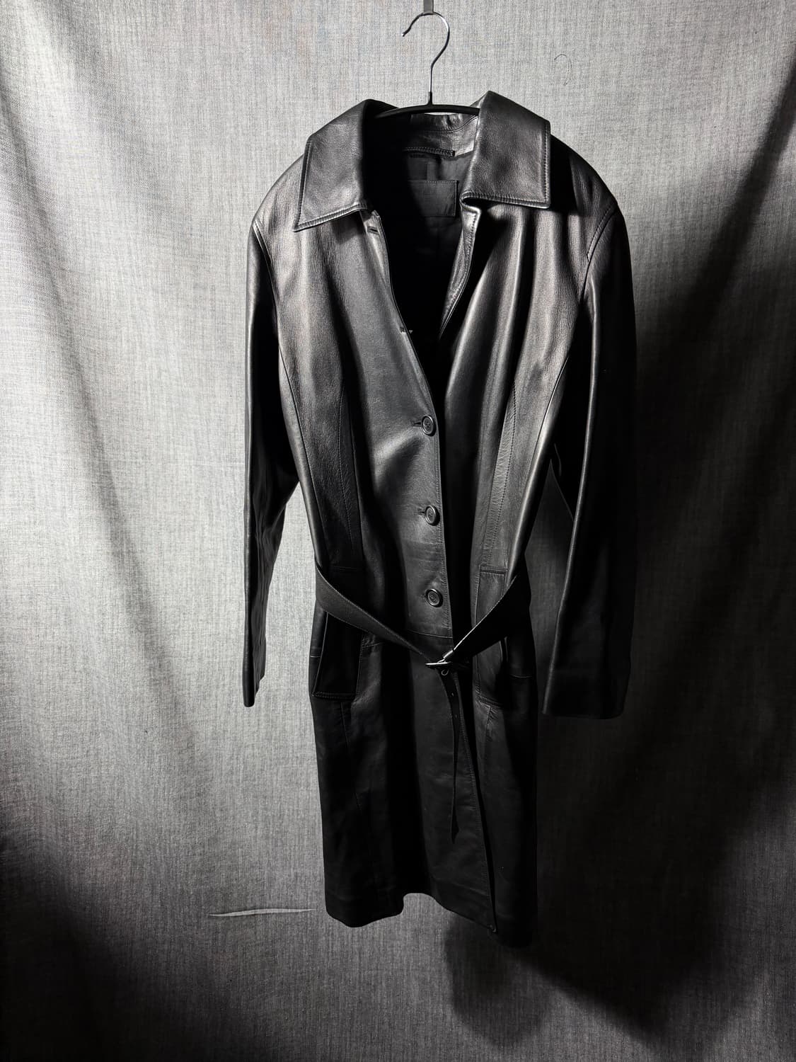 프라다 싱글 레더 코트 상품이미지1