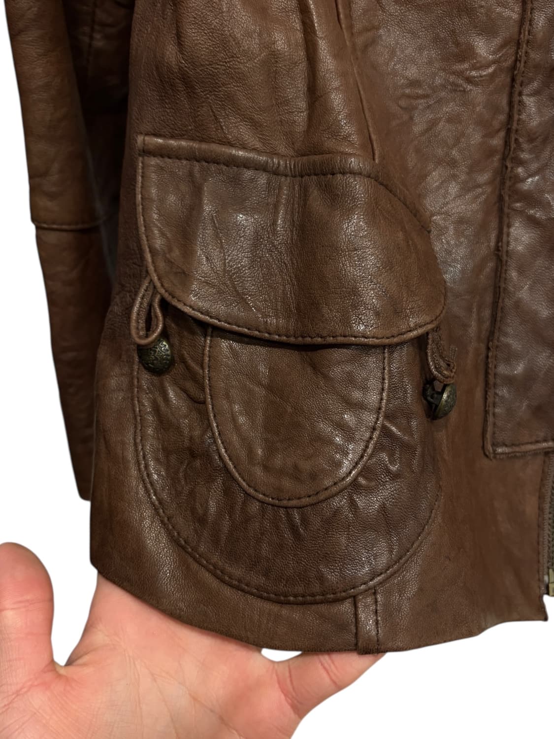 Vintage 양가죽 레더자켓 상품이미지5