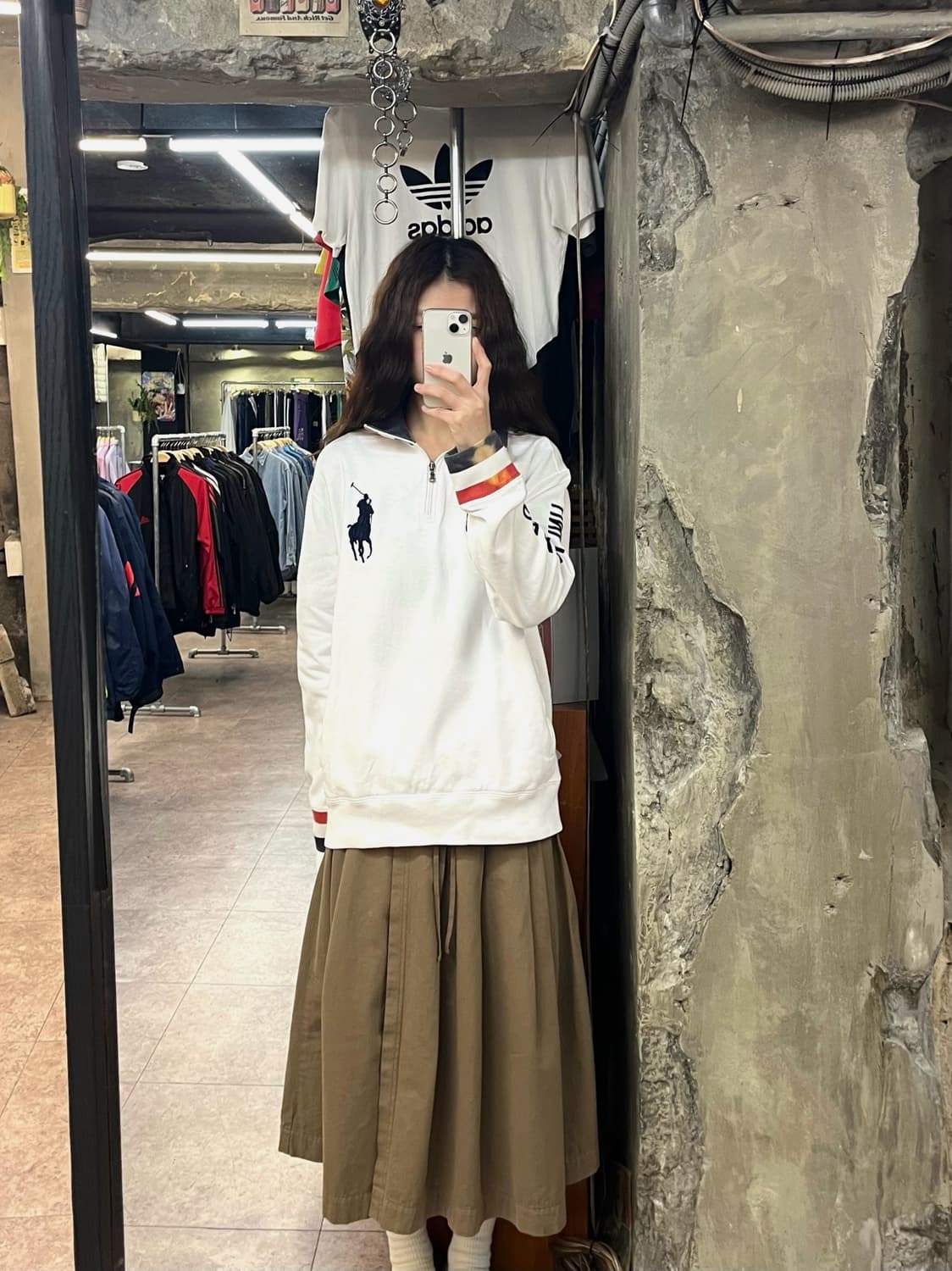 폴로 랄프로렌 USA 빅포니 반집업 맨투맨 화이트  L #csz2684 상품이미지2