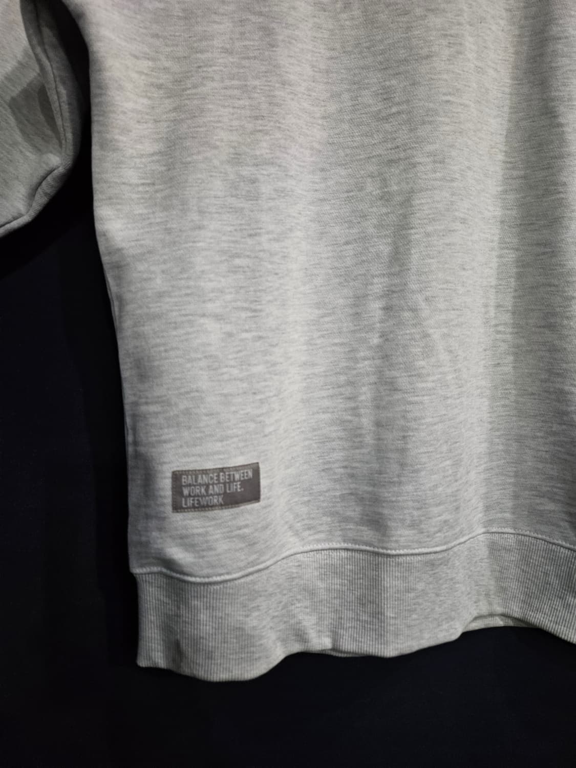 라이프워크 라이트그레이 남성 오버핏 95 맨투맨  상품이미지6