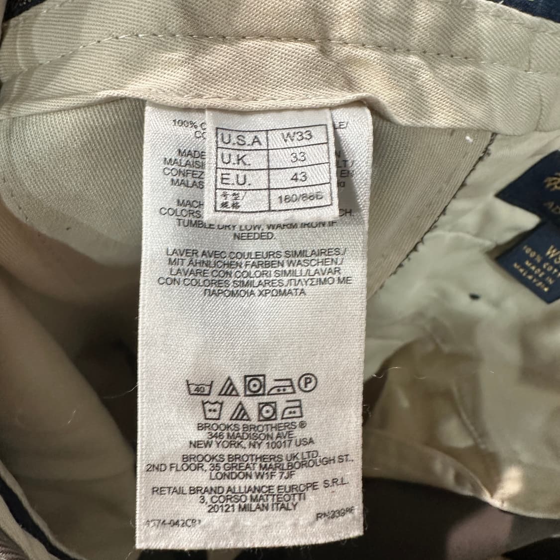 브룩스브라더스 치노팬츠 면바지 33 상품이미지4