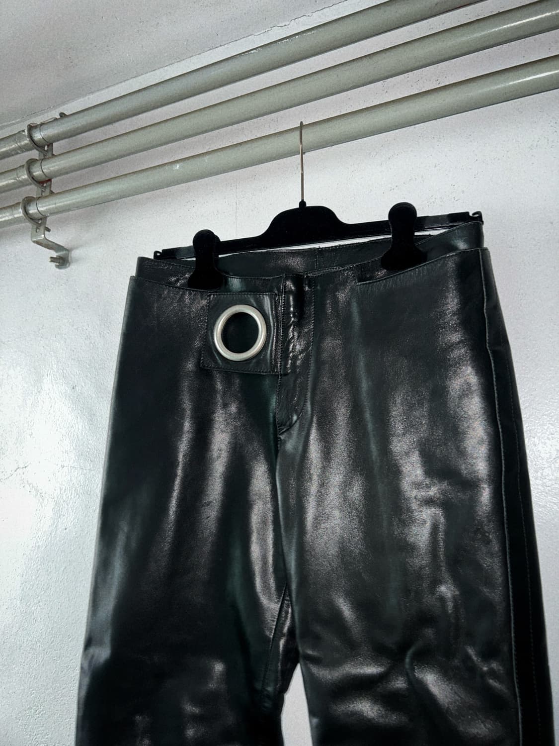 dirk bikkembergs 90’s 레더 트라우저 상품이미지2