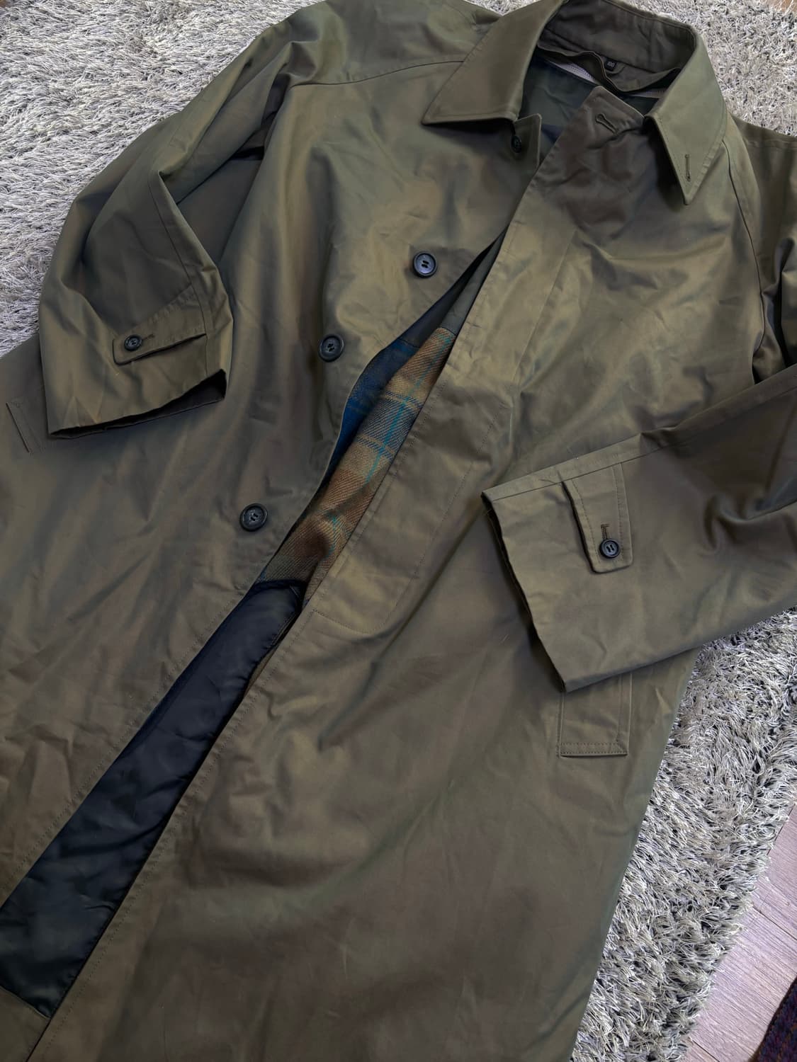 일제 카키색 트랜치코트 사이즈 105 상품이미지2