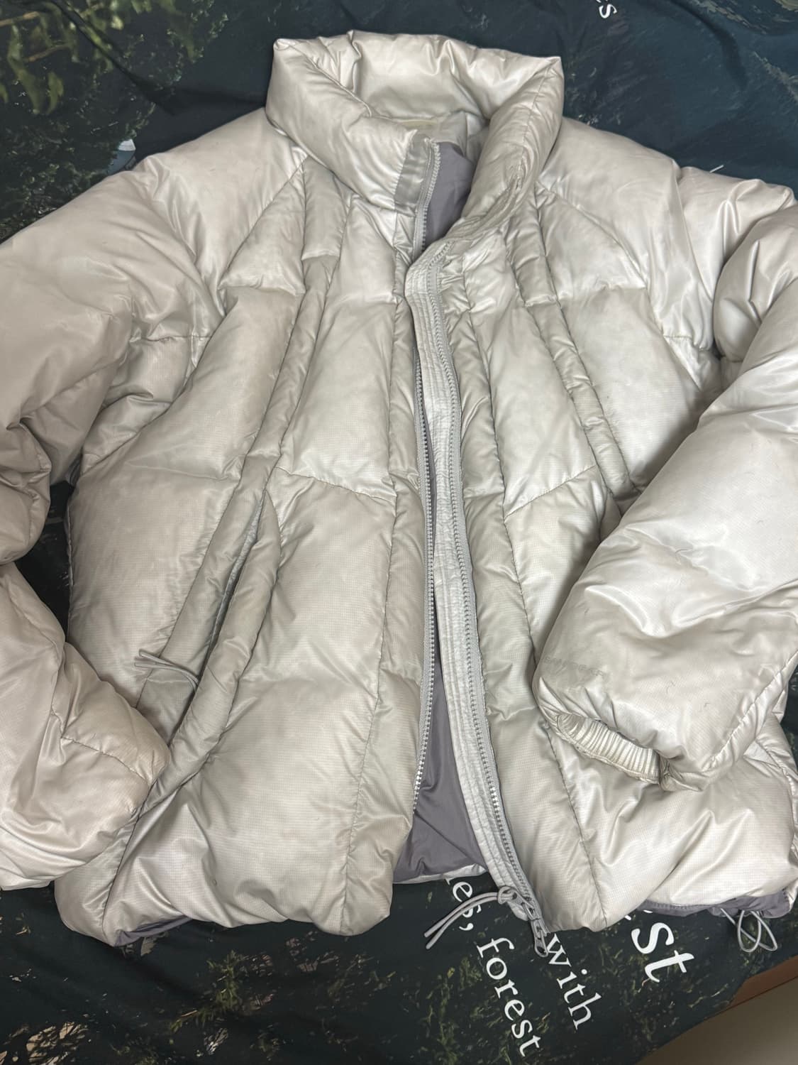 [2] 산산기어 23fw 푸퍼 패딩 자켓 라이트그레이 상품이미지1