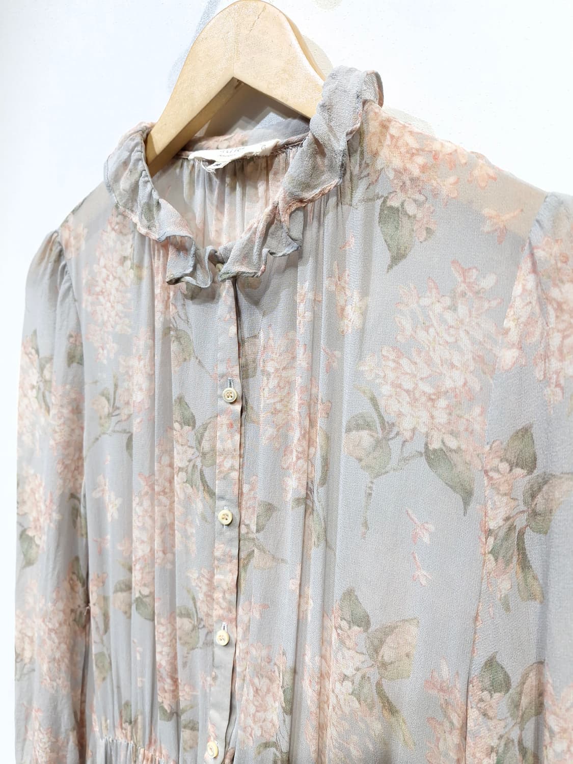 아떼바네사브루노 블루 플라워 실크 긴팔원피스_호칭36 상품이미지6