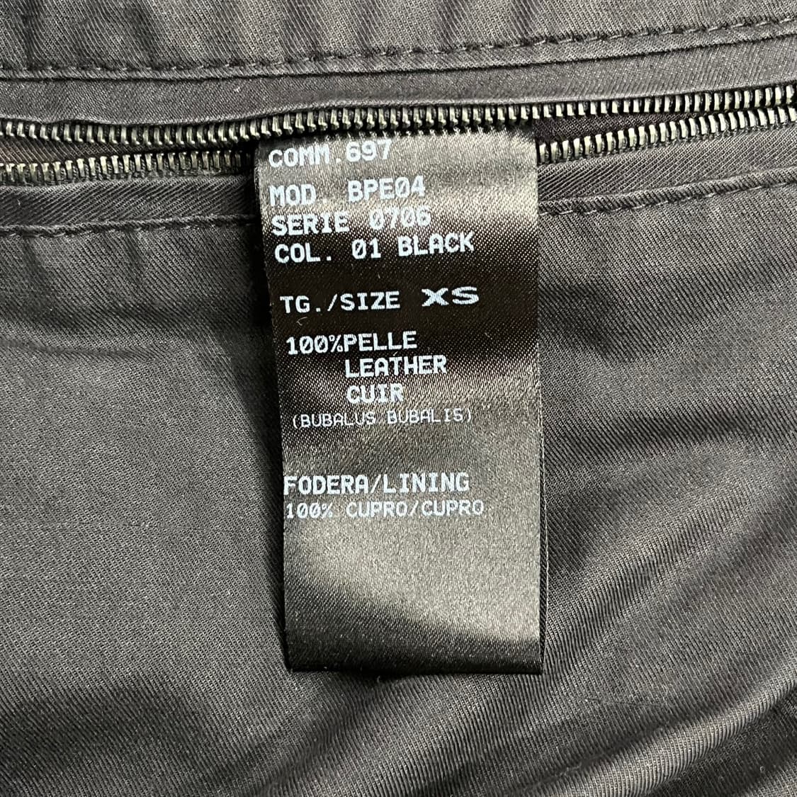 [정품/XS] 닐바렛 멀티지퍼 버팔로 레더 가죽 자켓 b17 상품이미지6