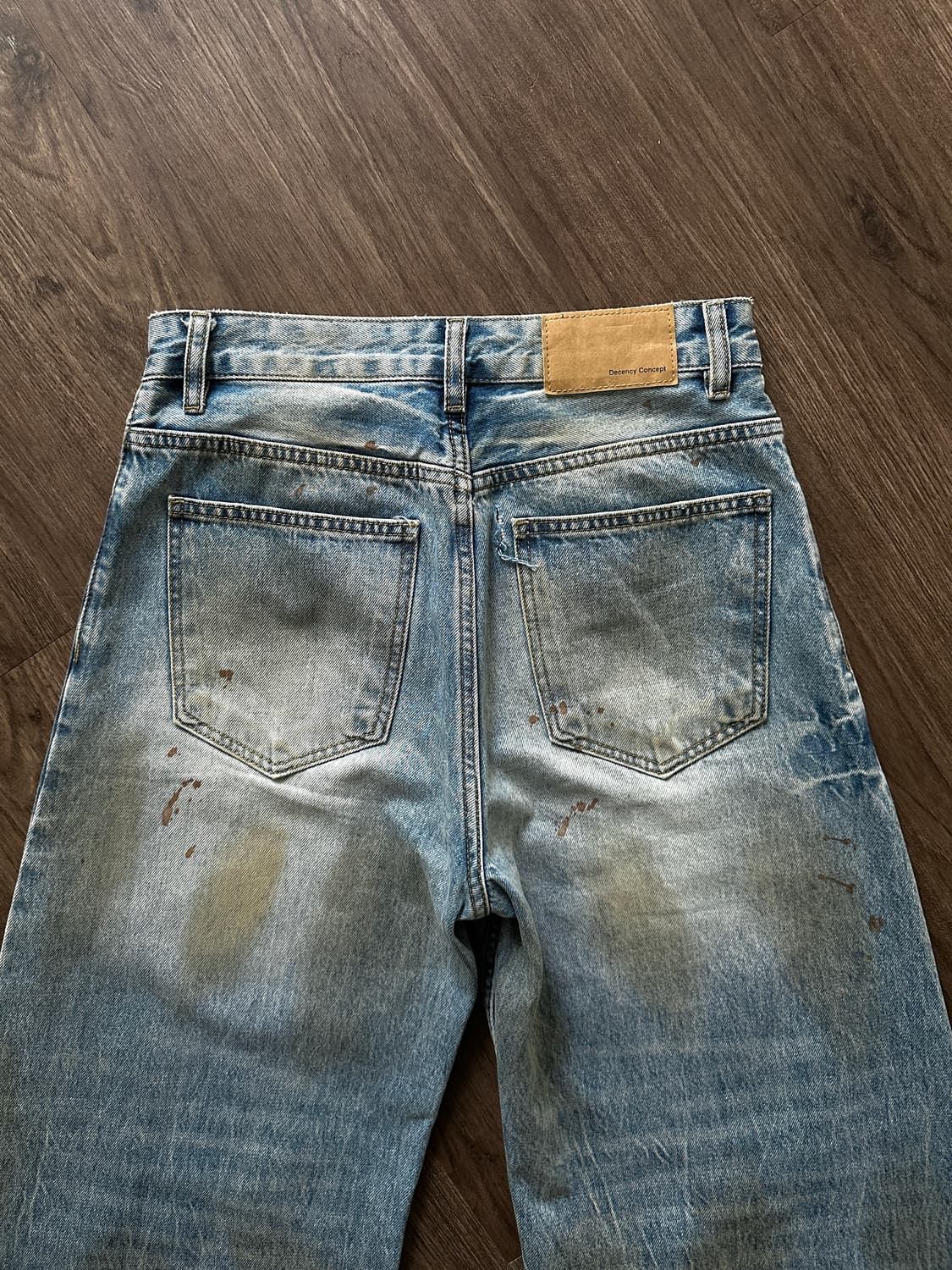 Decency Concept 더티 & 페인팅 와이드 벌룬 데님 상품이미지10