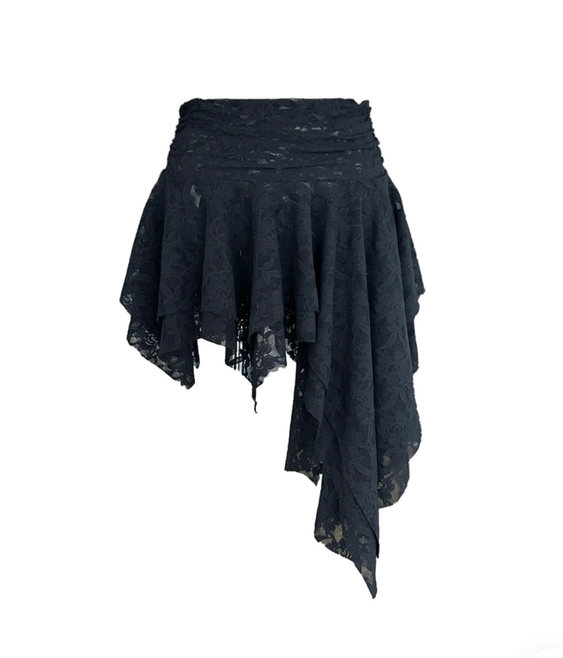 새상품) 스큅 레이스 로즈 캉캉 스커트 블랙 상품이미지1