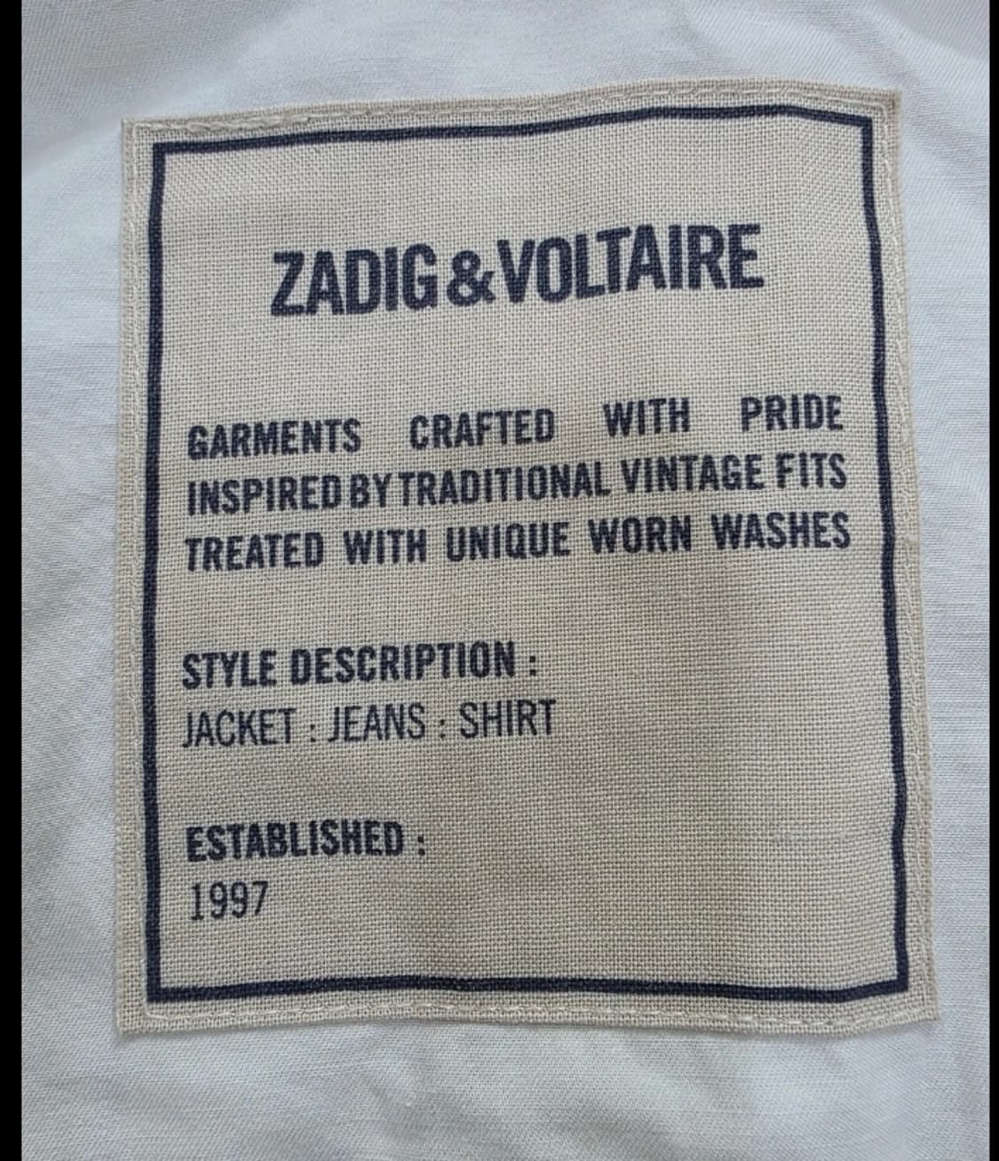 한섬 쟈딕앤볼테르 Zadig&Voltaire 아이보리 셔츠 자켓 S 상품이미지6