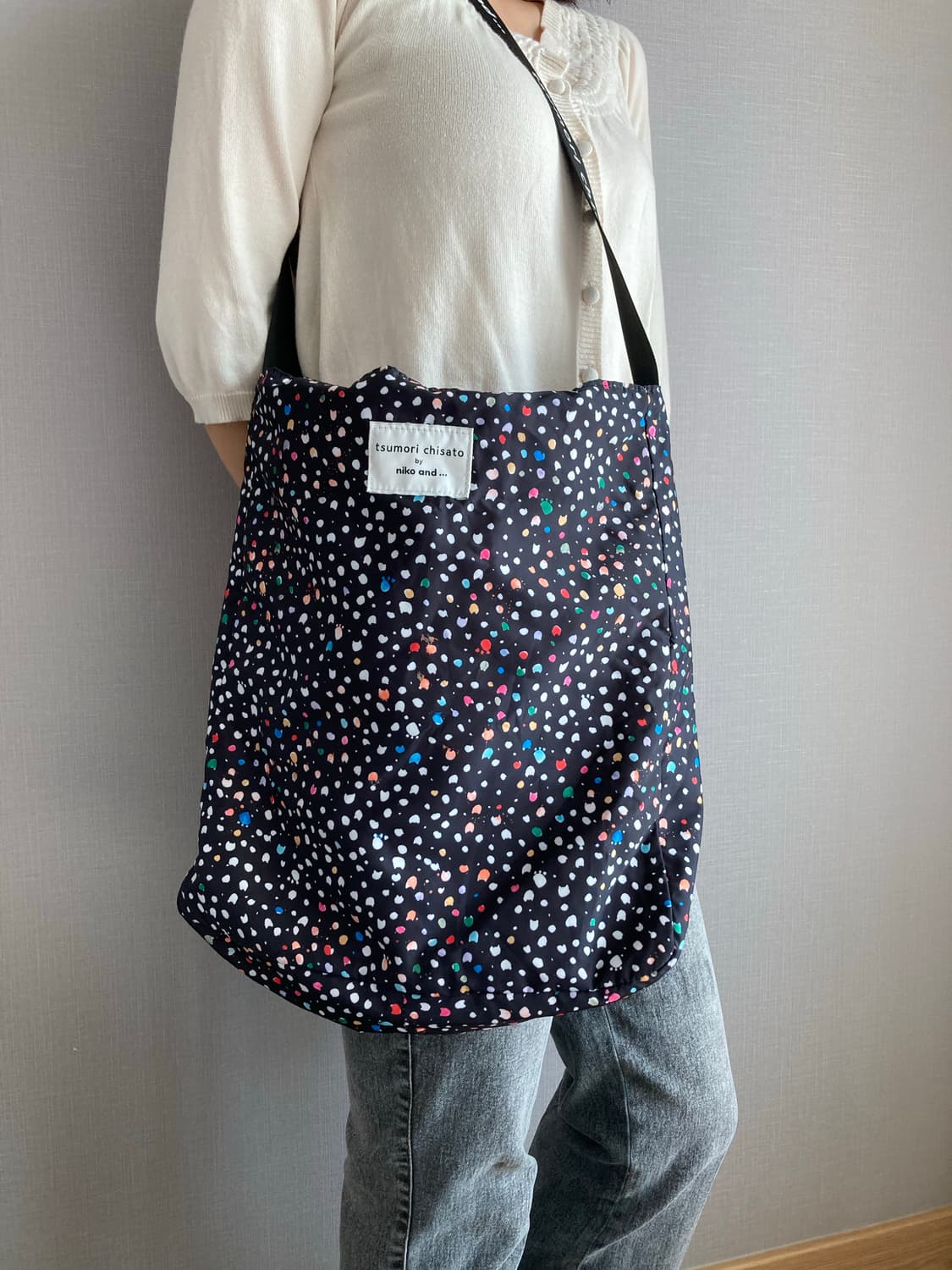 츠모리치사토 도트 멀티컬러 투웨이 토트백 상품이미지6