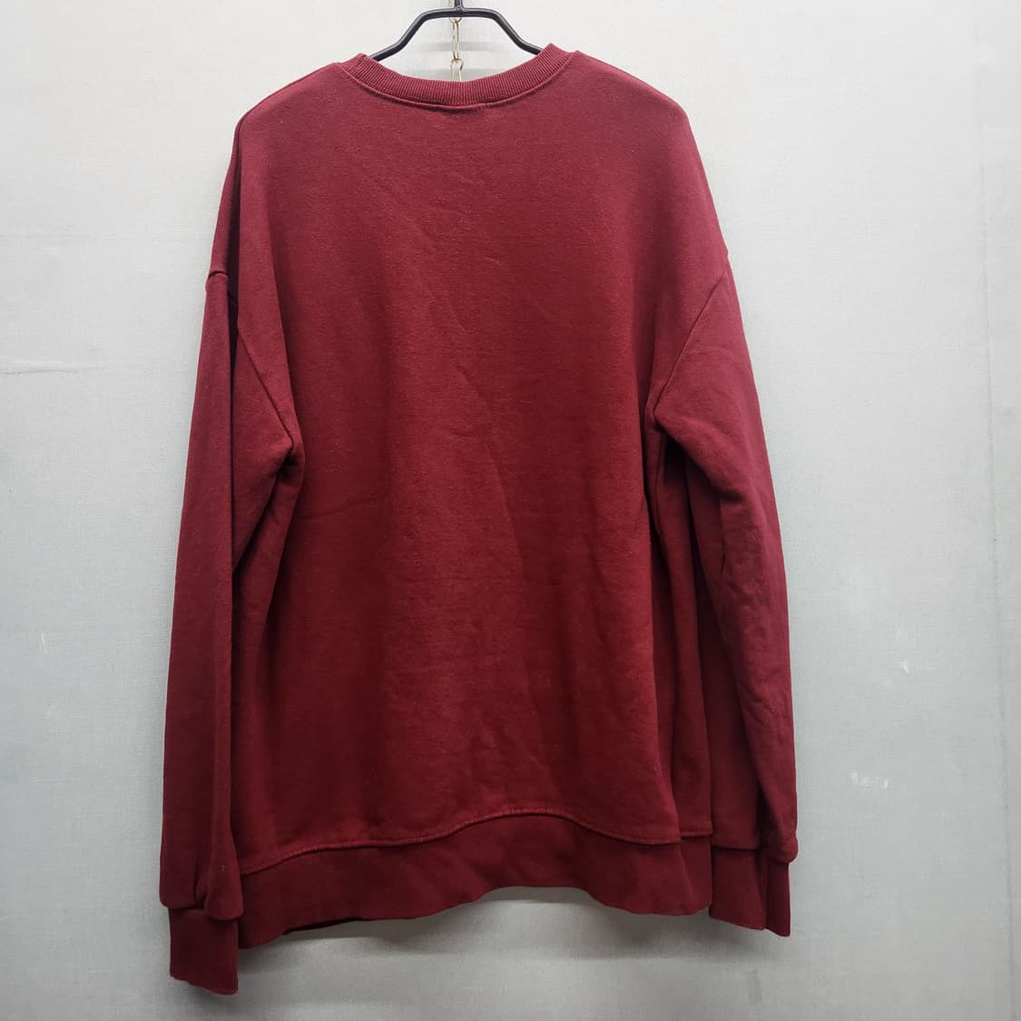 벤 데이비스 원포켓 로고 버건디 맨투맨 L 상품이미지3