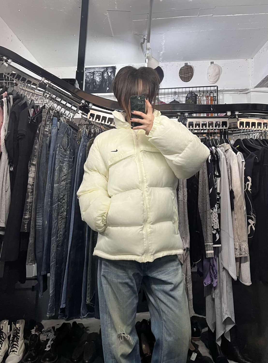 나이키 오버핏 화이트 패딩 상품이미지1