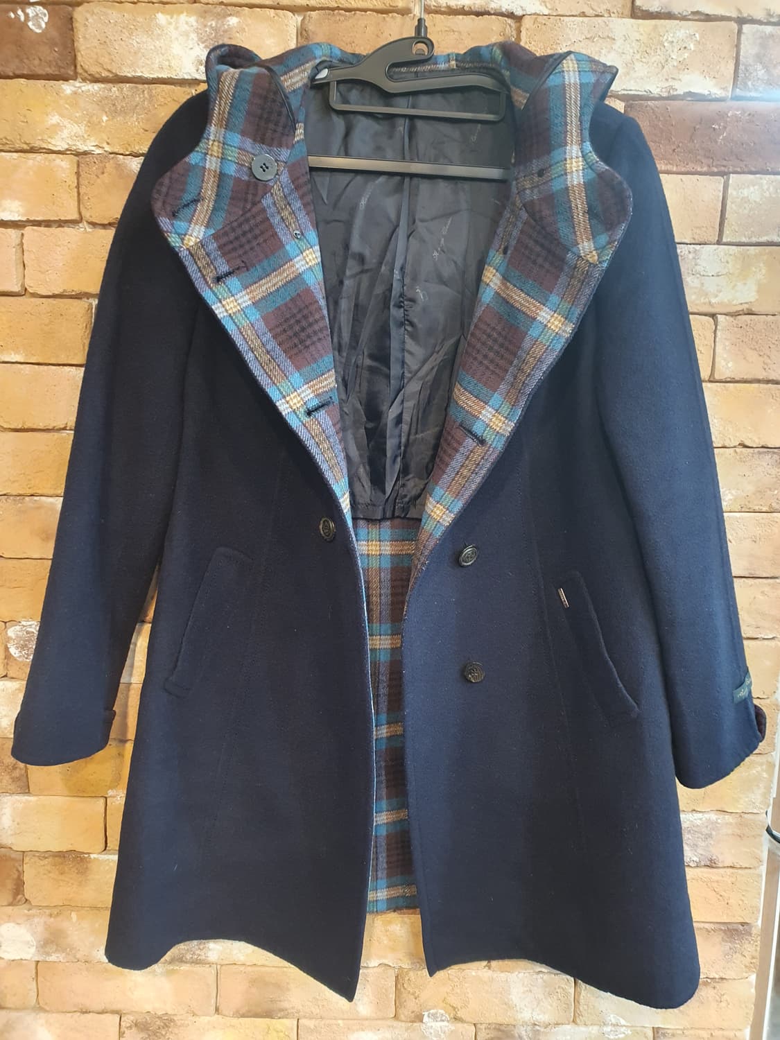 헤지스 네이비 더블 후드 코트 상품이미지3