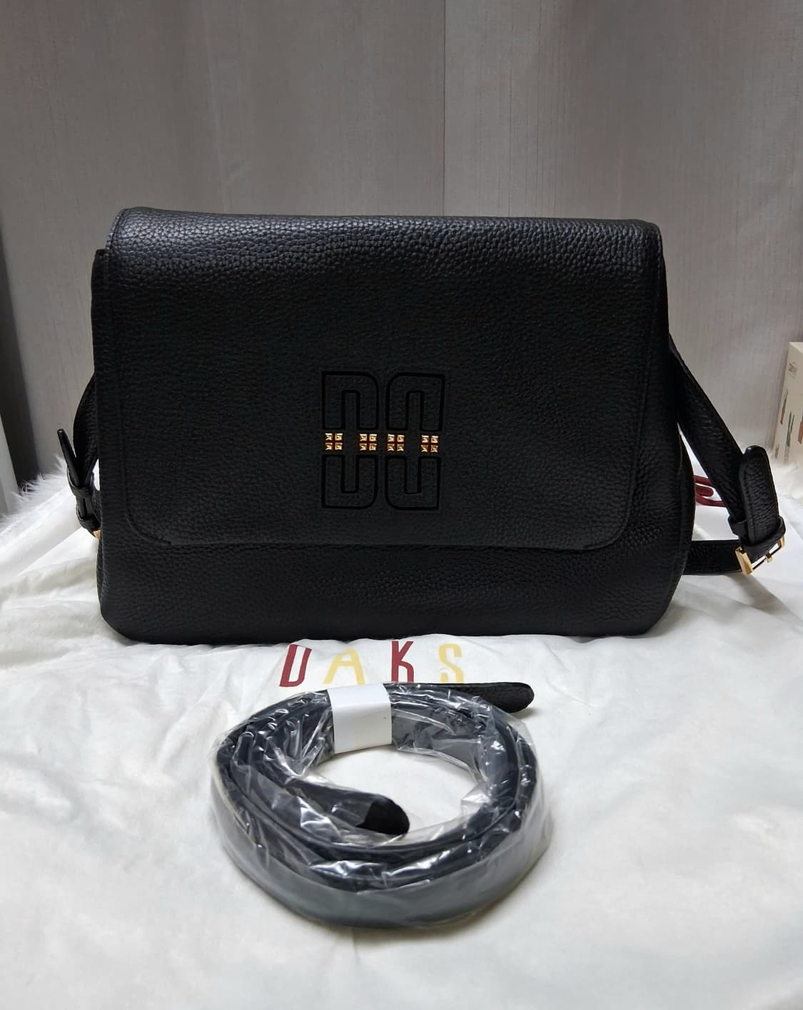 닥스 블랙 가죽 DD로고 크로스백#새상품  상품이미지1