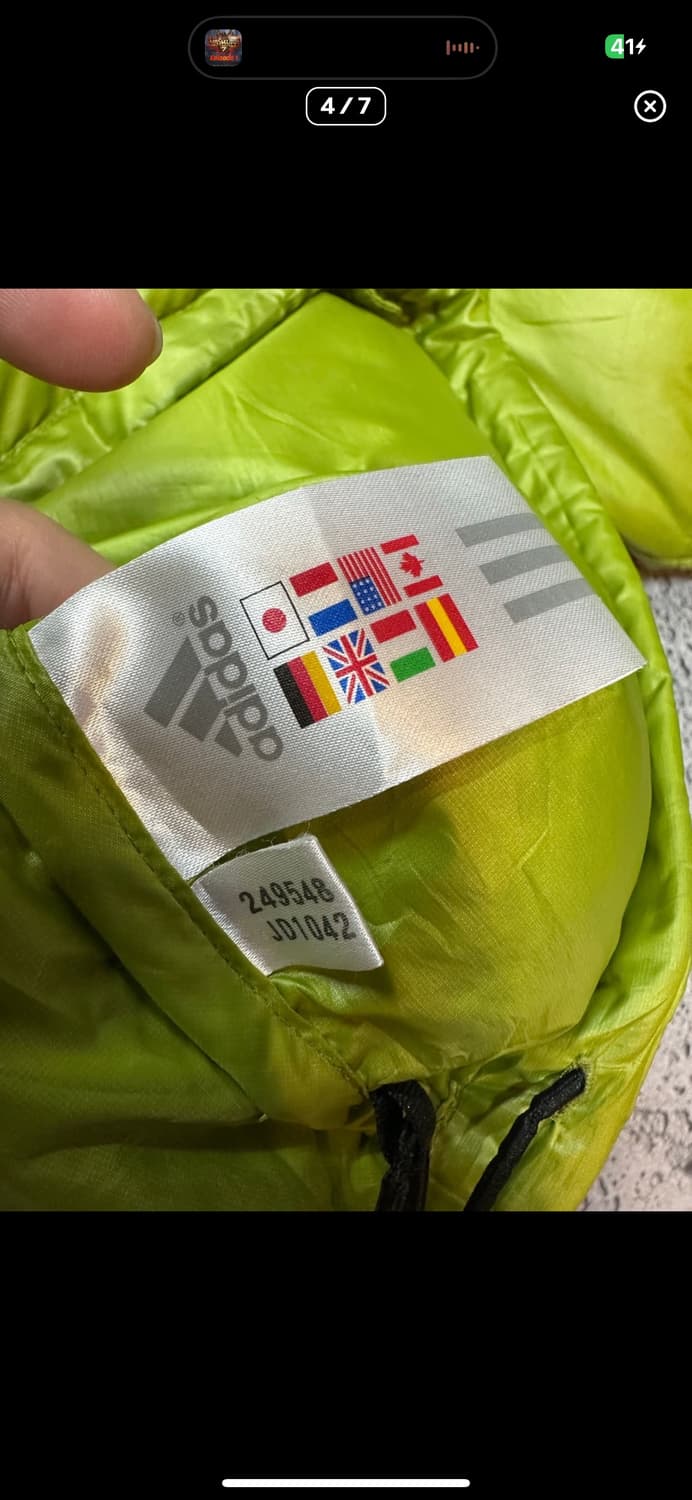 (바배) 아디다스 올드스쿨 그린 패딩 실측XL 상품이미지4