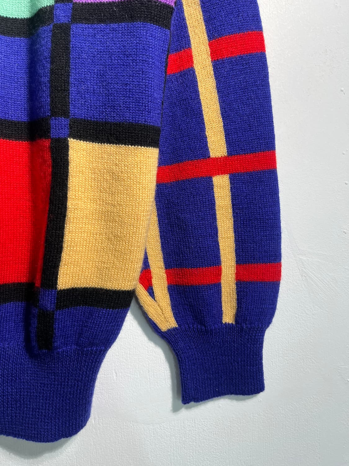 Wool 100% 멀티컬러 니트 울100 상품이미지10
