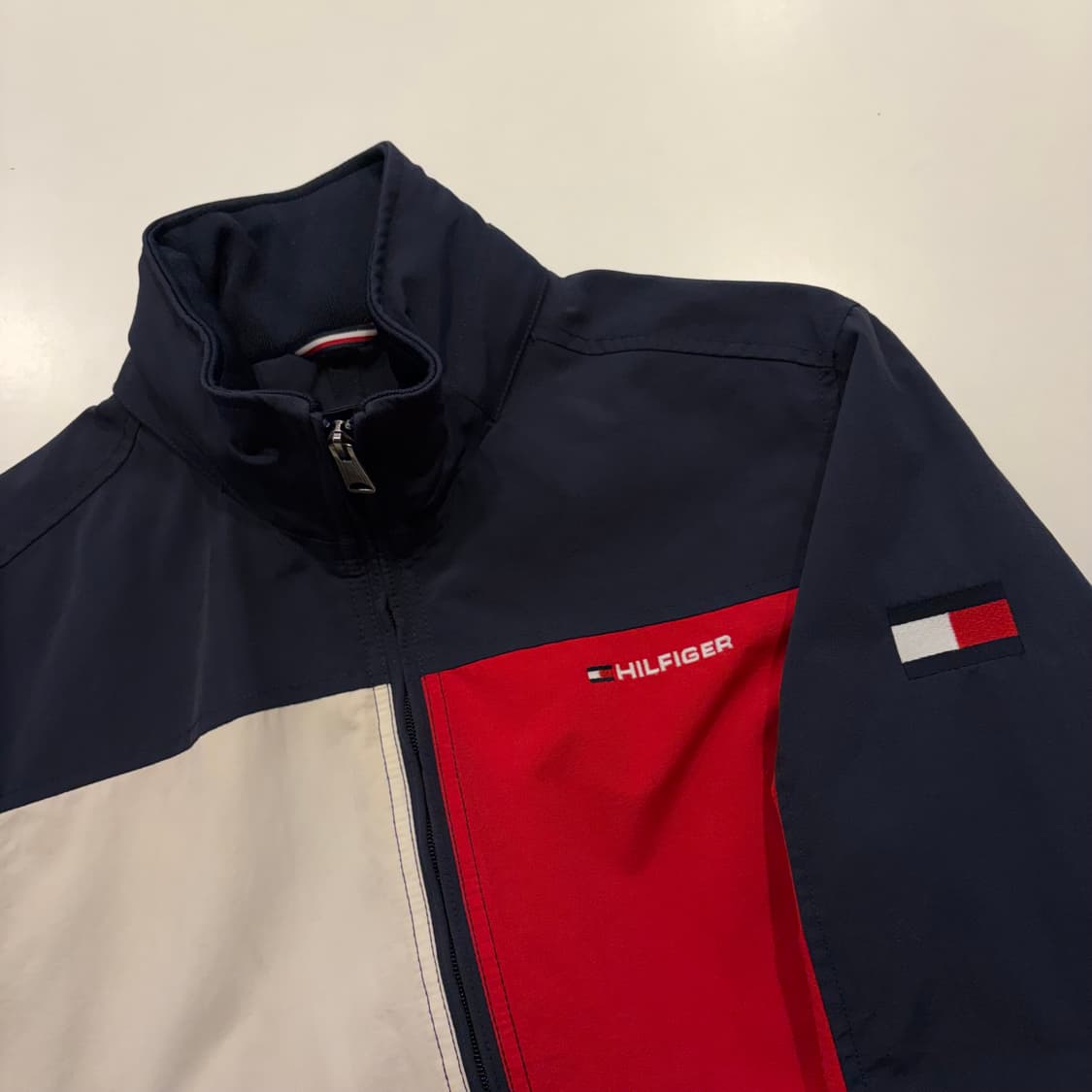 [S] 타미힐피거 컬러블록 바람막이 점퍼 네이비 D671 상품이미지3
