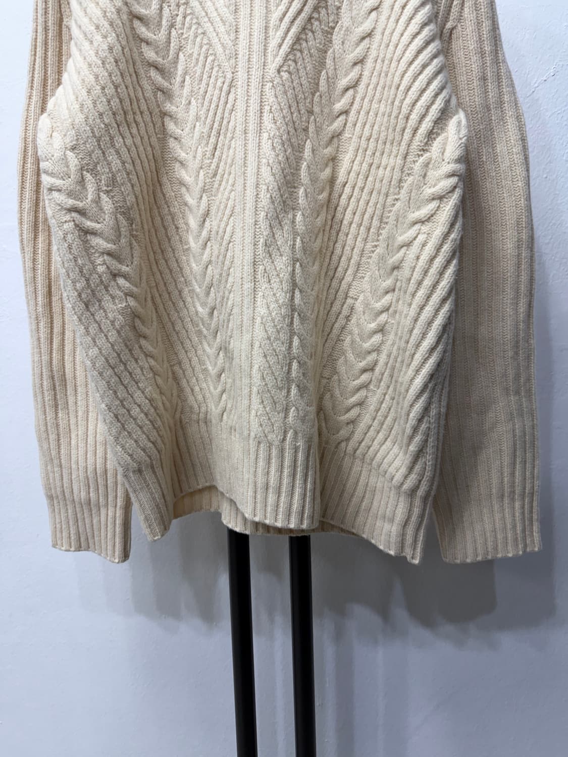 정품) 시스템옴므 터틀넥 케이블 니트 100 상품이미지4