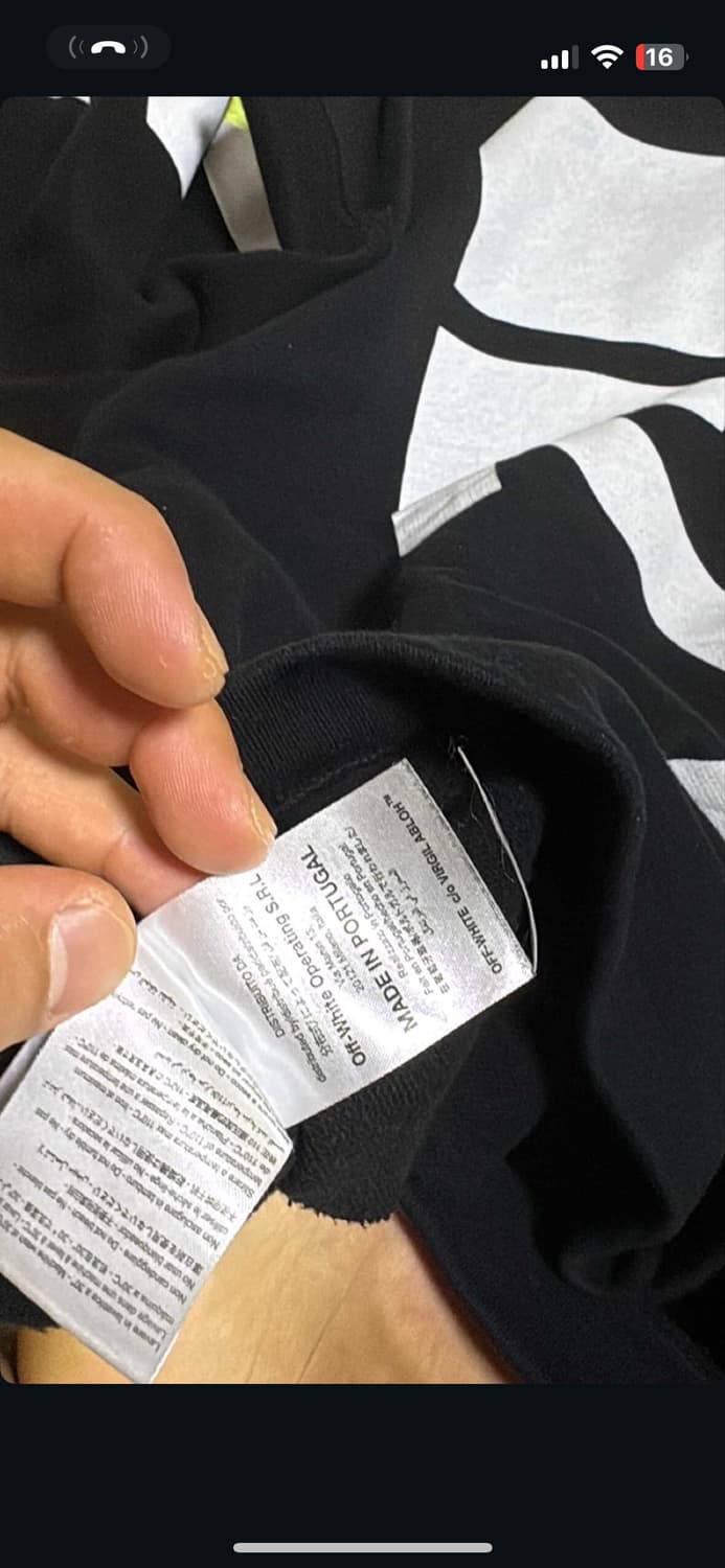 오프화이트 후드티 M 상품이미지6