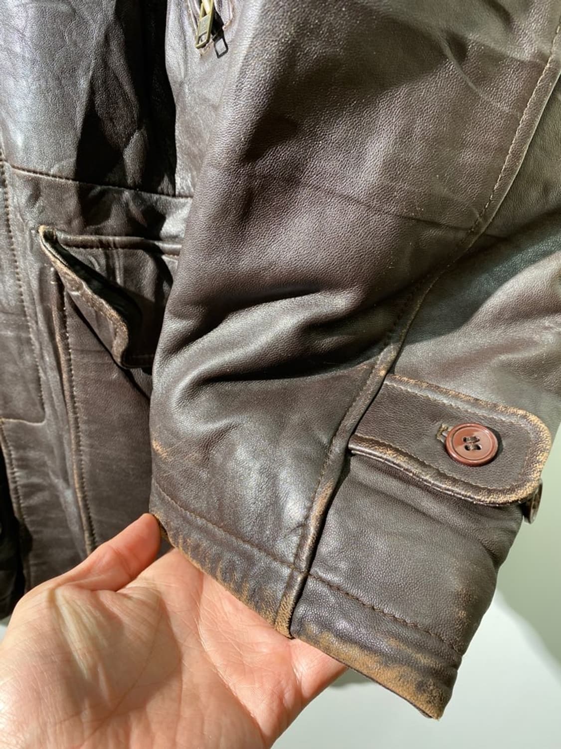 scomas 리얼 레더 롱 자켓 상품이미지6