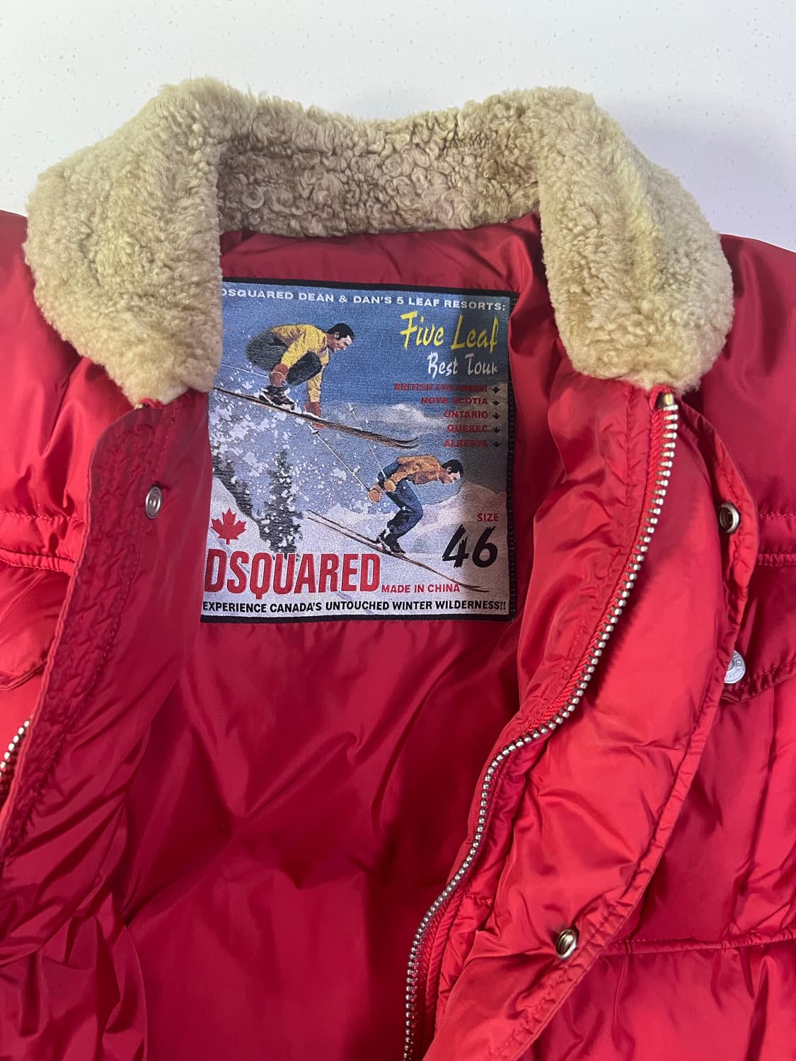 정품 디스퀘어드2 레드 덕다운 패딩 100-105 상품이미지2