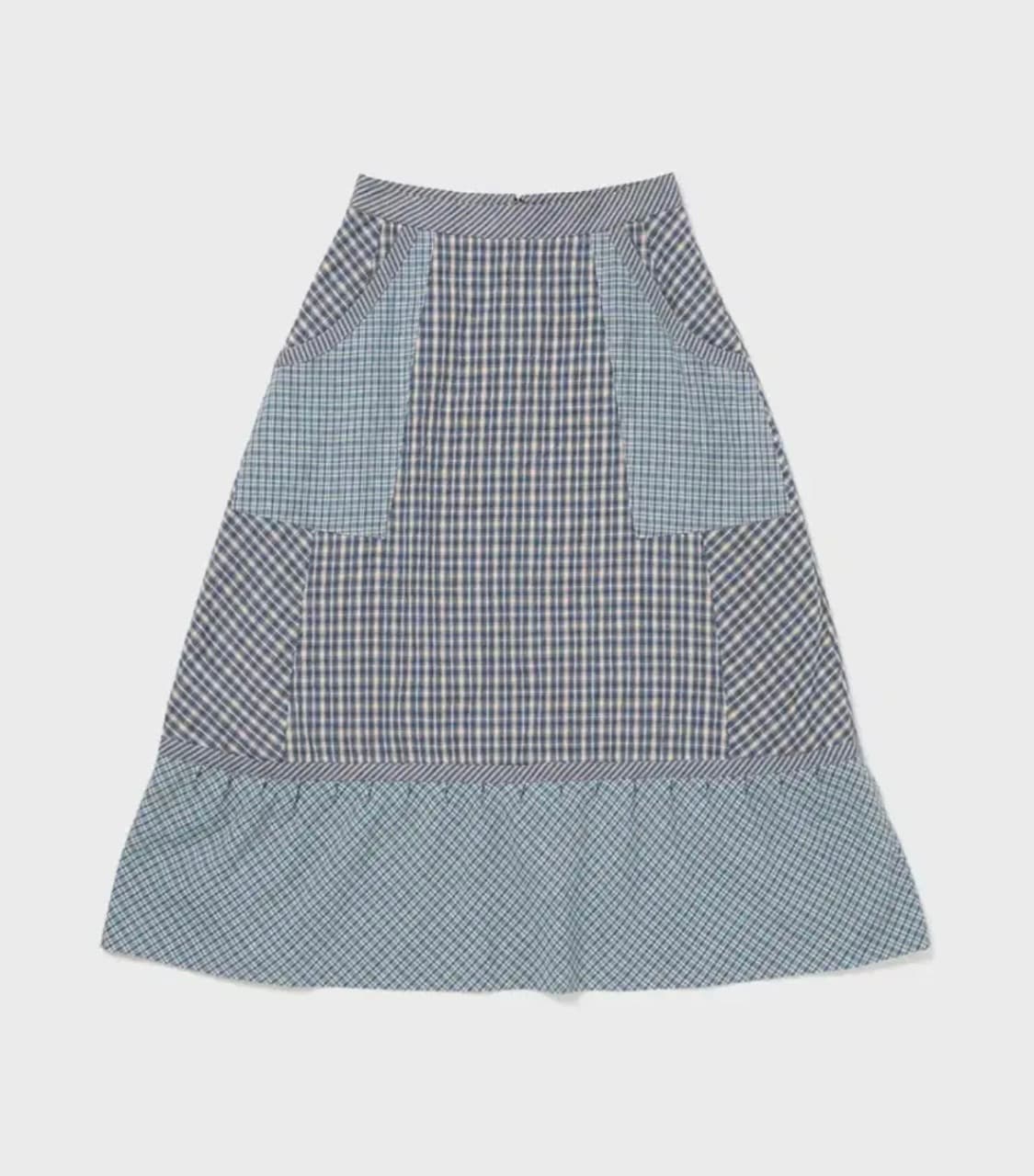 비아플레인 체크 스커트 via pori check skirt 상품이미지1