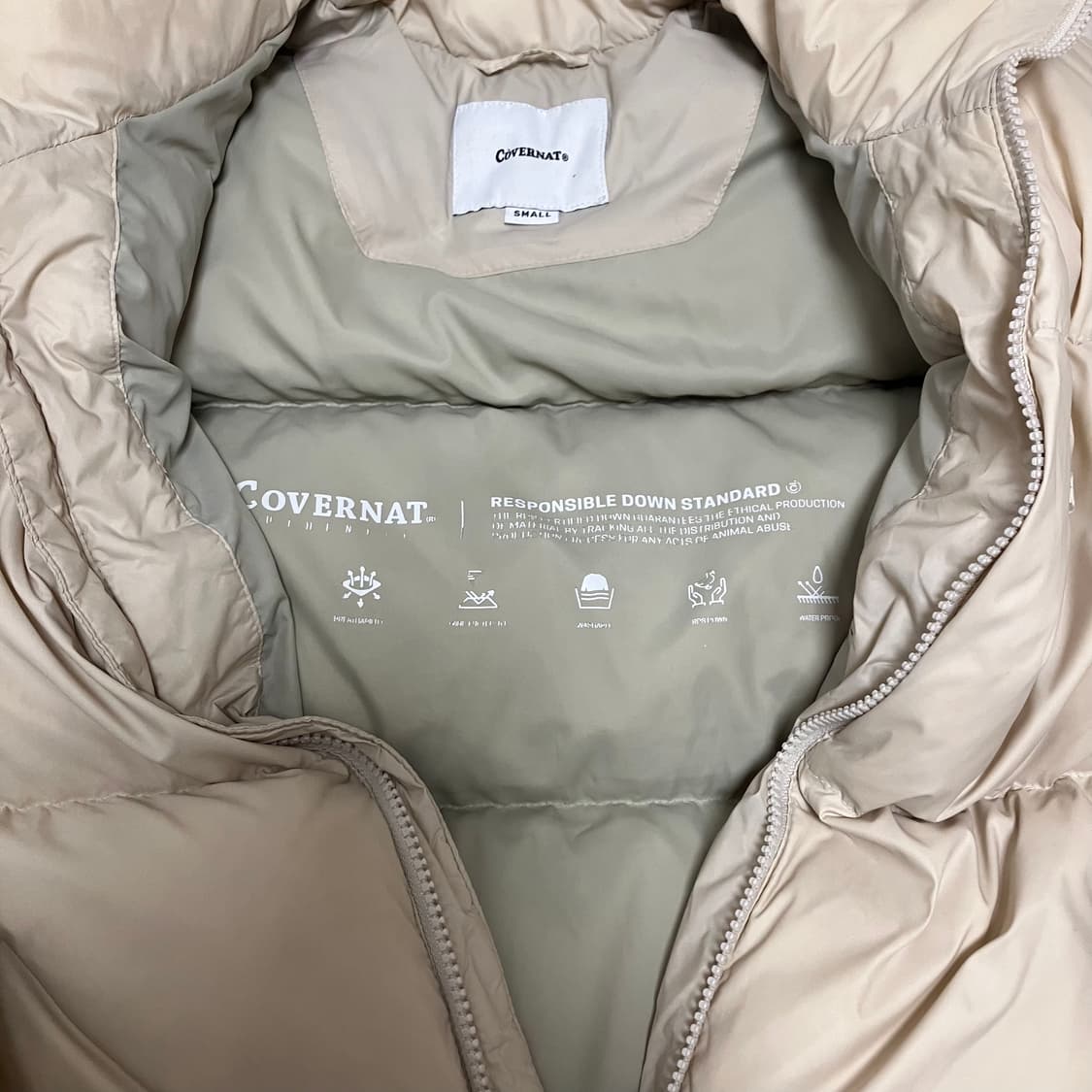 커버낫 RDS 숏 푸퍼 패딩 아이보리 S 상품이미지4