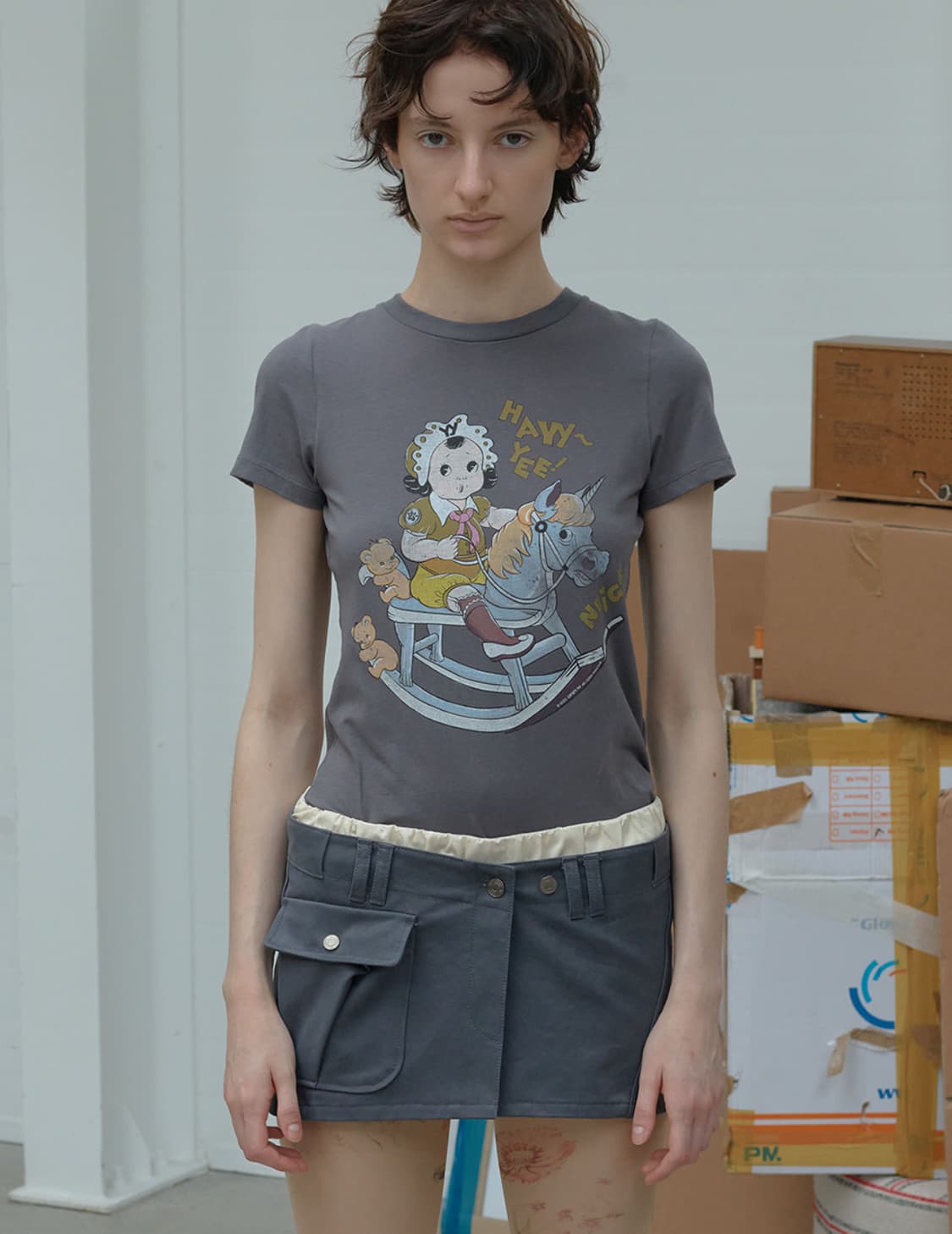 [새상품] 오픈와이와이 open yy 반팔티셔츠 상품이미지1