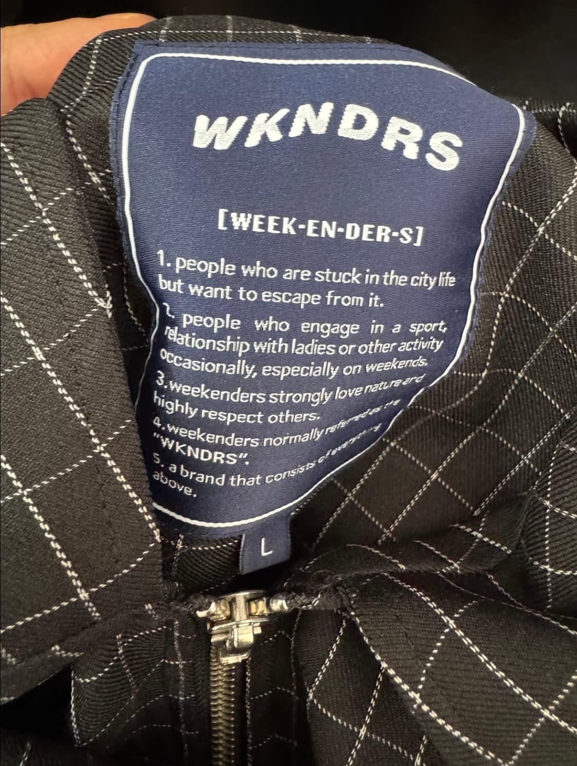 위캔더스 21ss 윈도우 체크 집업 자켓 L 상품이미지3