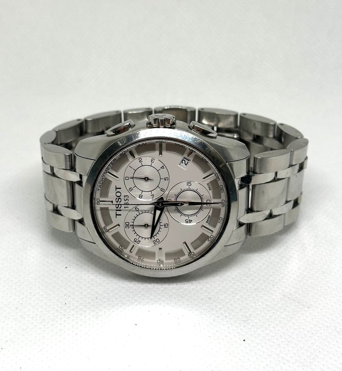 [정품] 티쏘(TISSOT) 쿠튜리에 크로노그래프 메탈 시계 상품이미지1