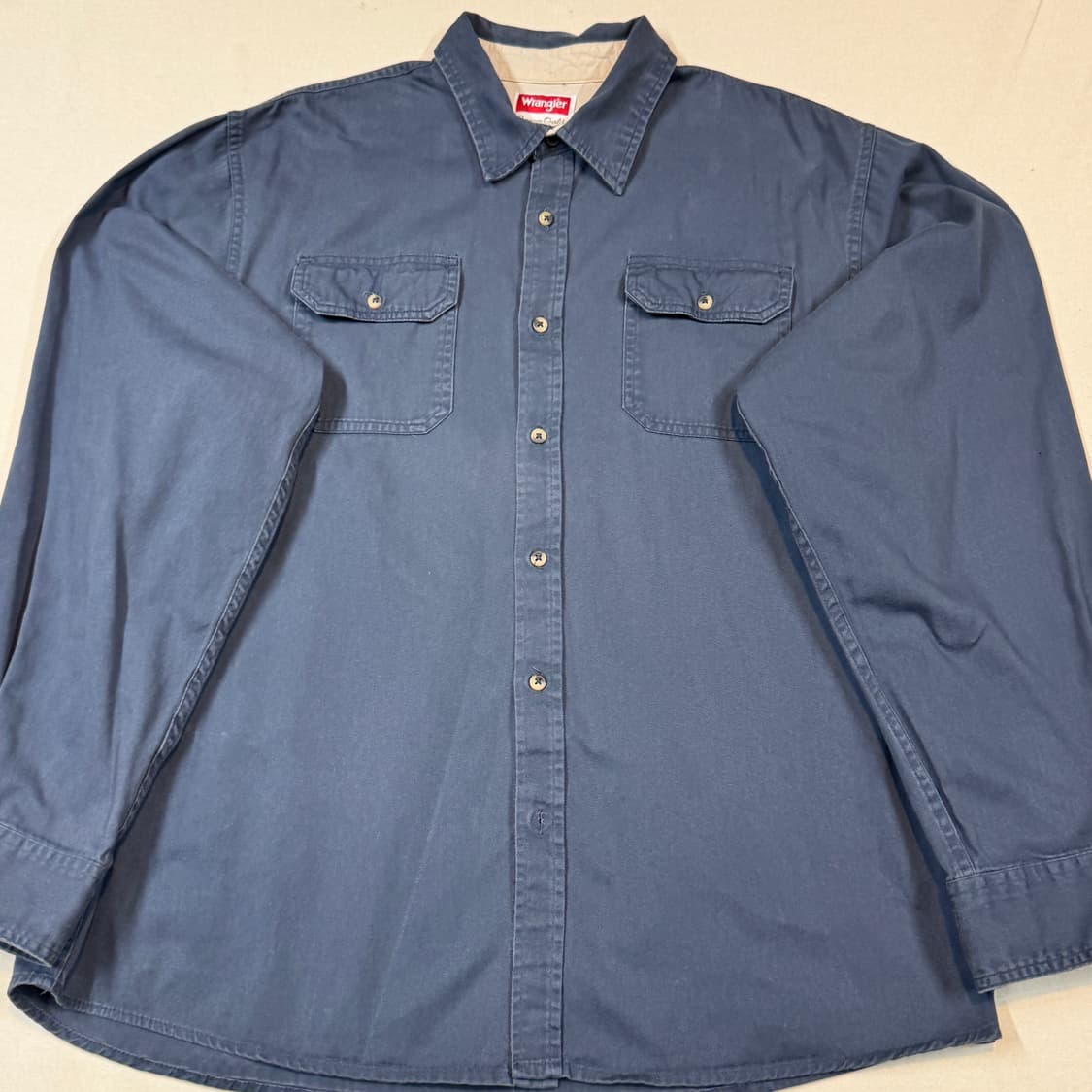 XL) Wrangler 랭글러 투포켓 워크웨어 코튼 셔츠 블루 W21 상품이미지2