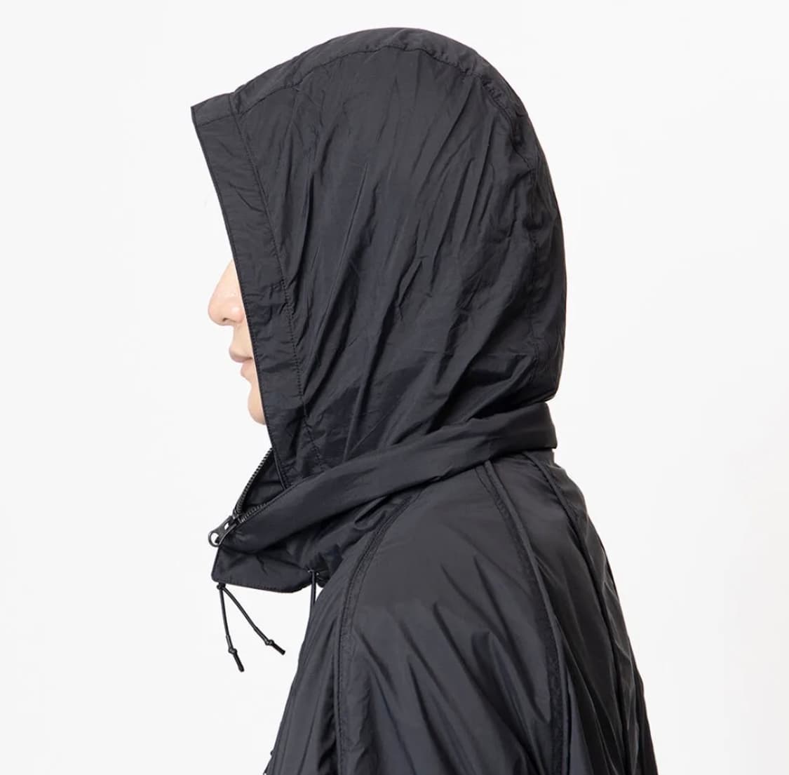 (M)언어펙티드 나일론 파라슈트 코트 블랙 상품이미지4