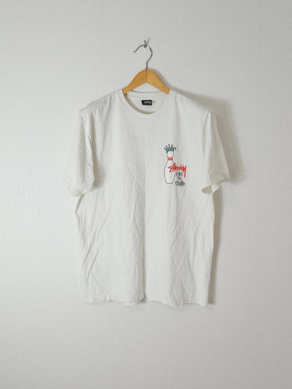 스투시 stussy 킹핀 반팔 티셔츠 화이트 M 상품이미지1