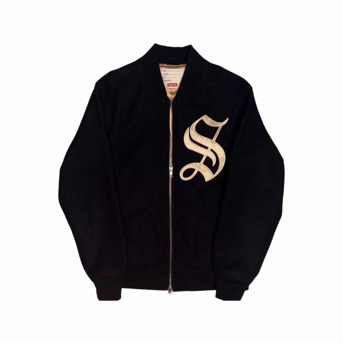 AW16 Supreme Old English Varsity Jacket 상품이미지1