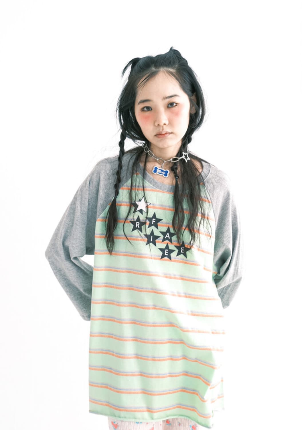 샵페어리 rainbow raglan t-shirt (mint) 상품이미지1