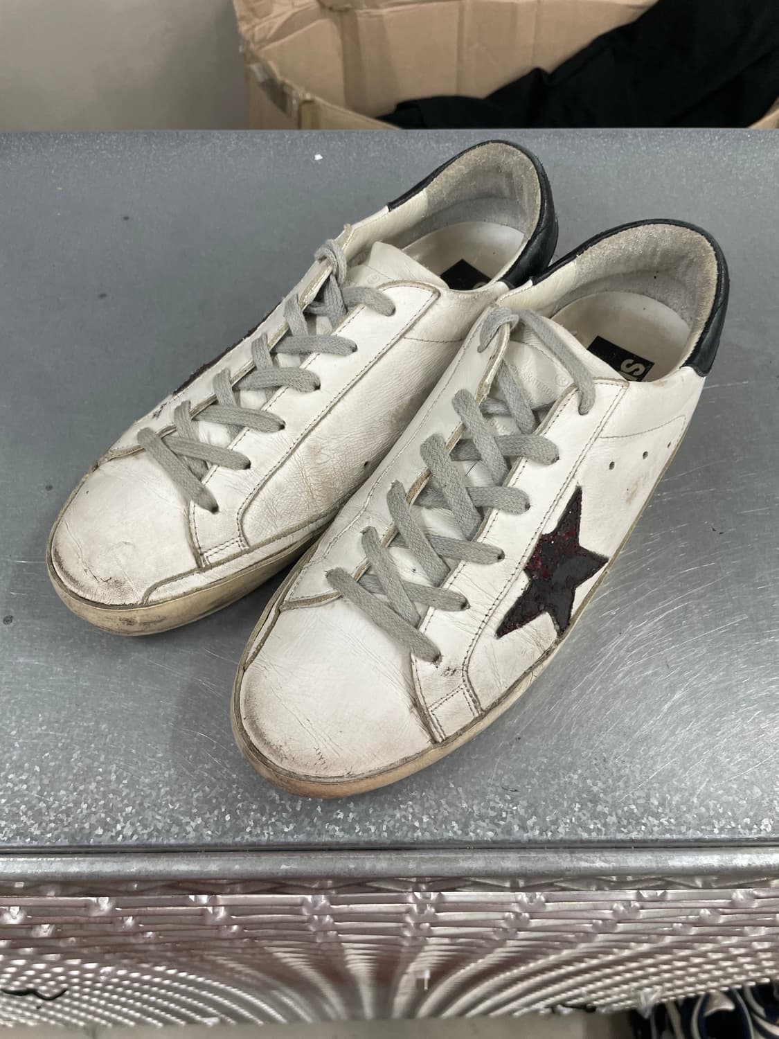 골든구스 슈퍼스타 화이트 블랙탭 38 상품이미지2