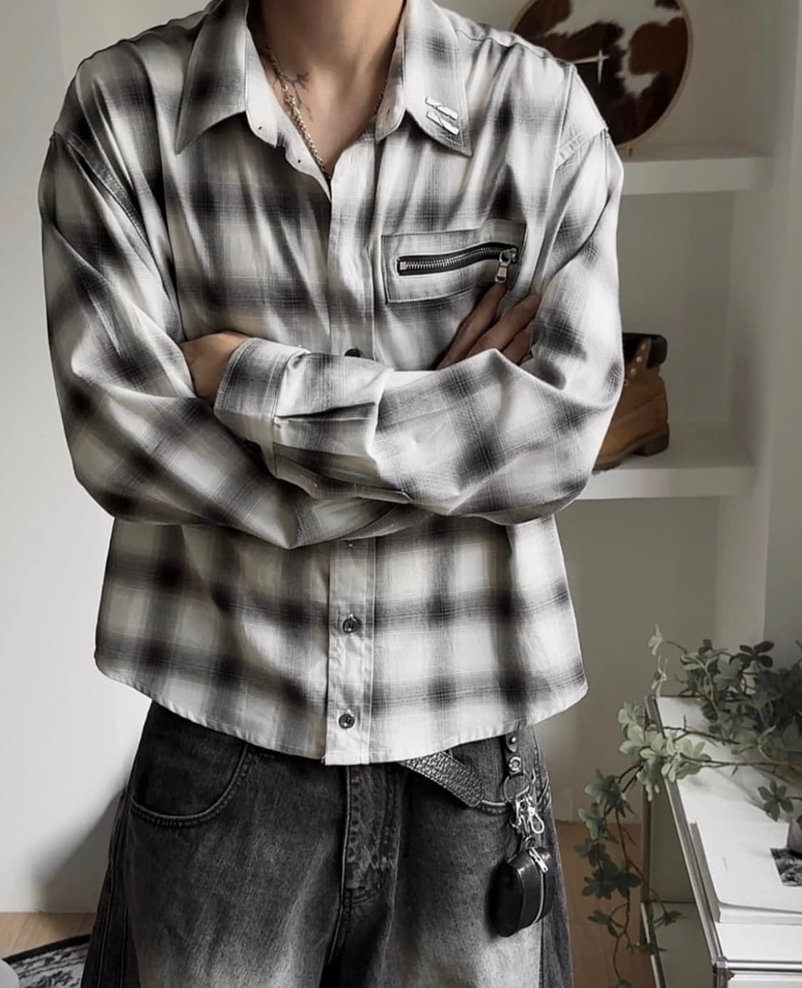 포그서비스 밀리터리 재팬 체크셔츠 상품이미지1