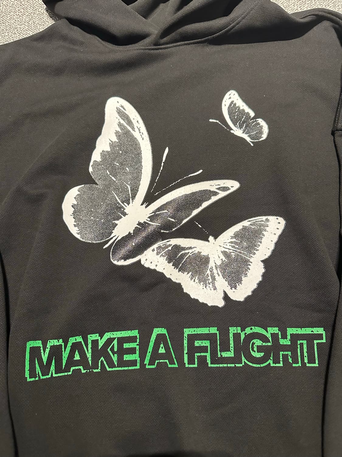 IEY 이에이 BUTTERFLY OVER HOODIE Black m 상품이미지2