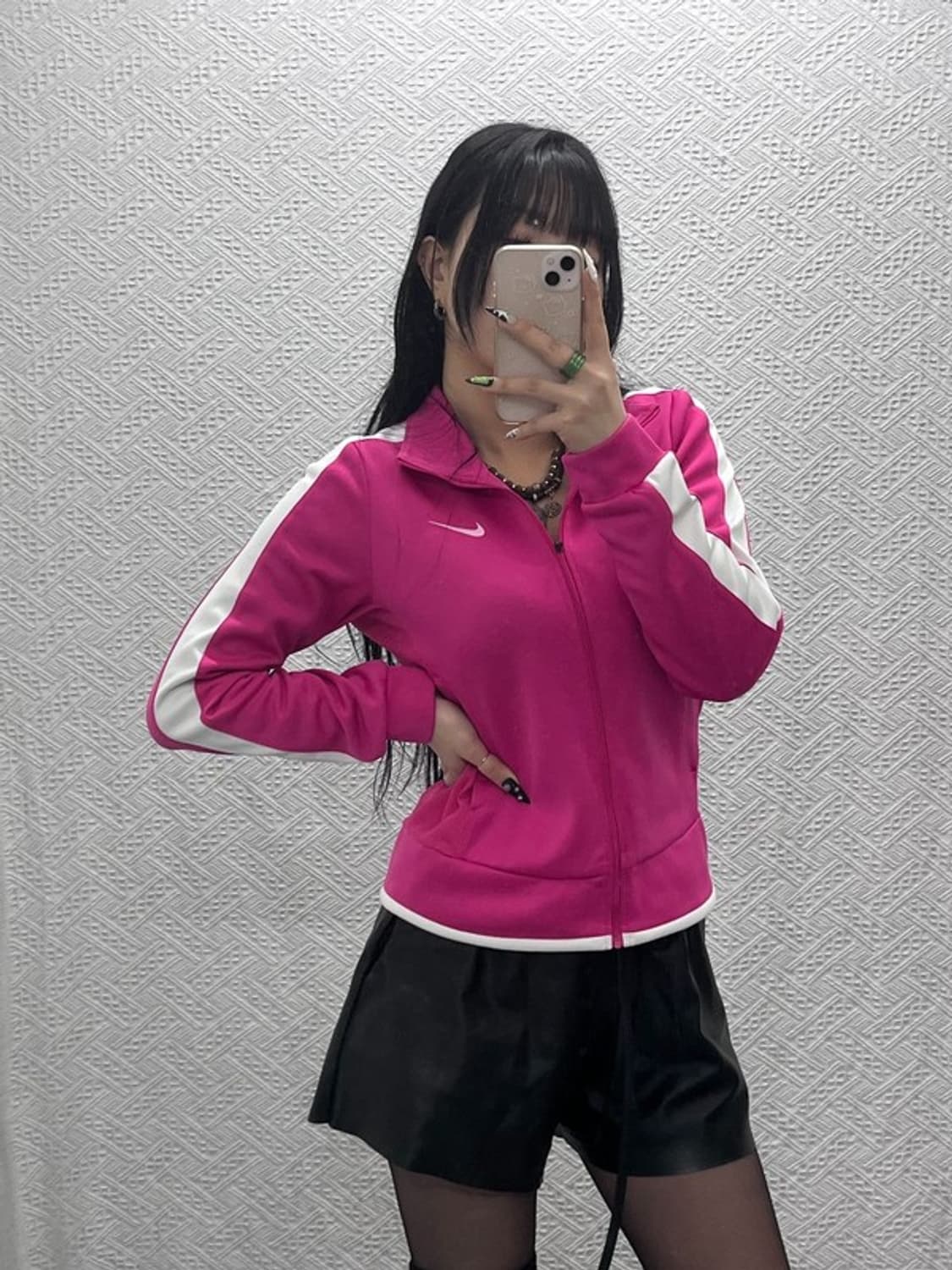 나이키 대장급 Y2K 키치 핫핑크 져지 집업 M C08846 상품이미지2