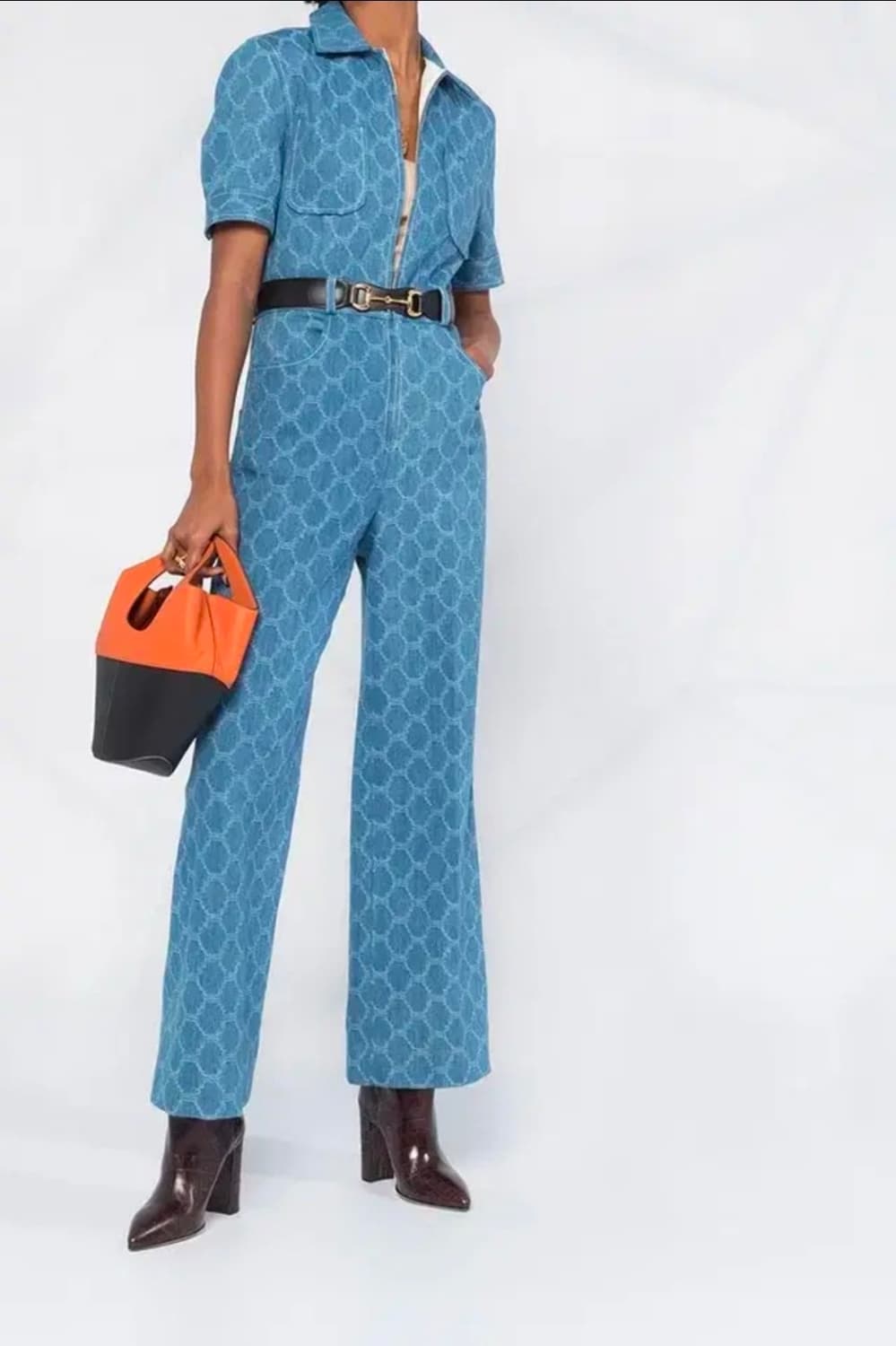 SANDRO 산드로 점프수트 블루 패턴 36 여성 데님  상품이미지3