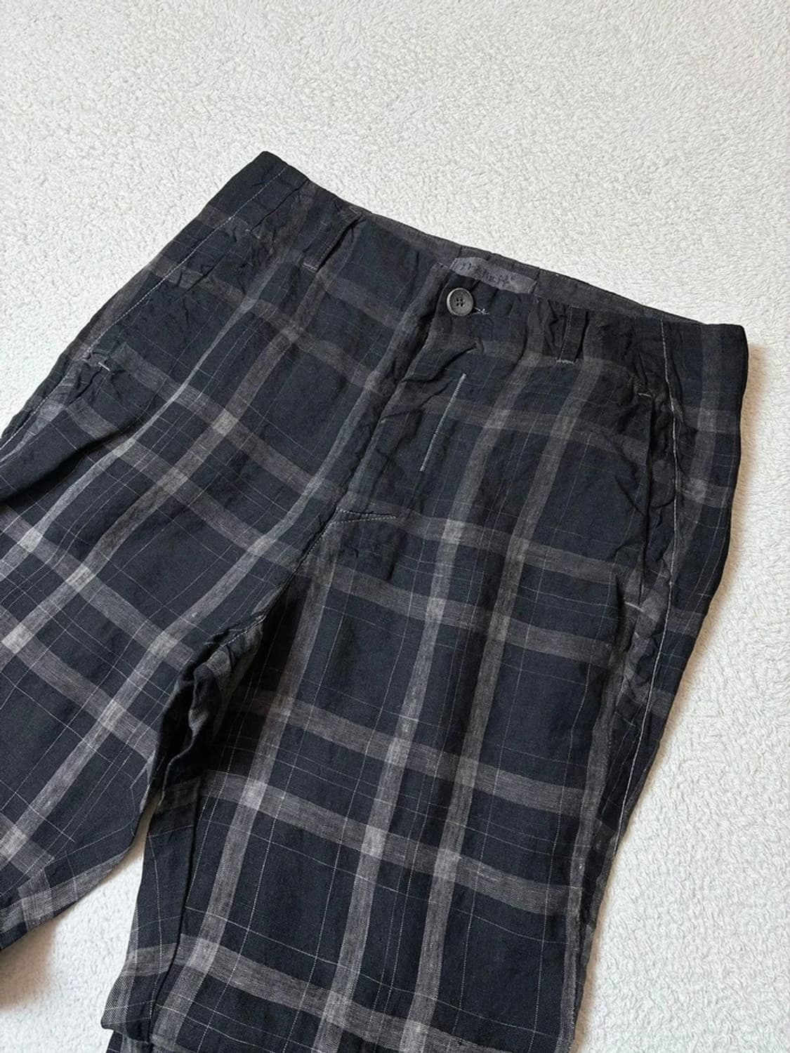 트랜짓 00's 이태리 린넨 체크 스트레이트 팬츠 PN7674 상품이미지2