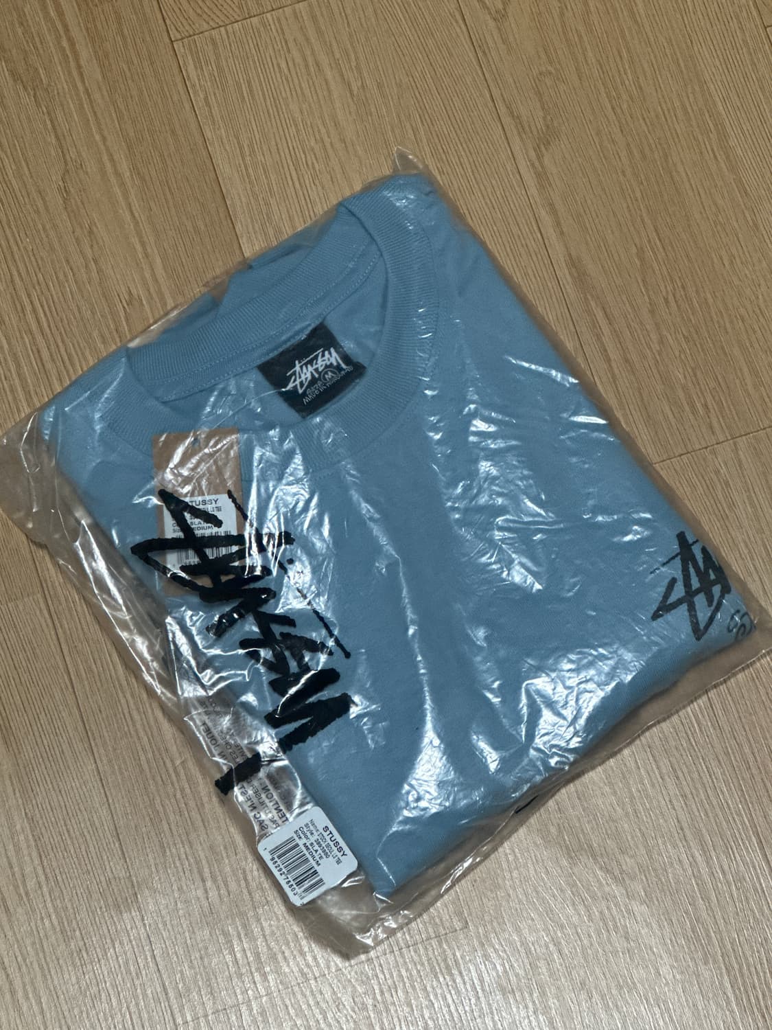 [M] 스투시 서울 긴팔 롱슬리브 슬레이트 하늘색 색상 미개봉 새제품 상품이미지3