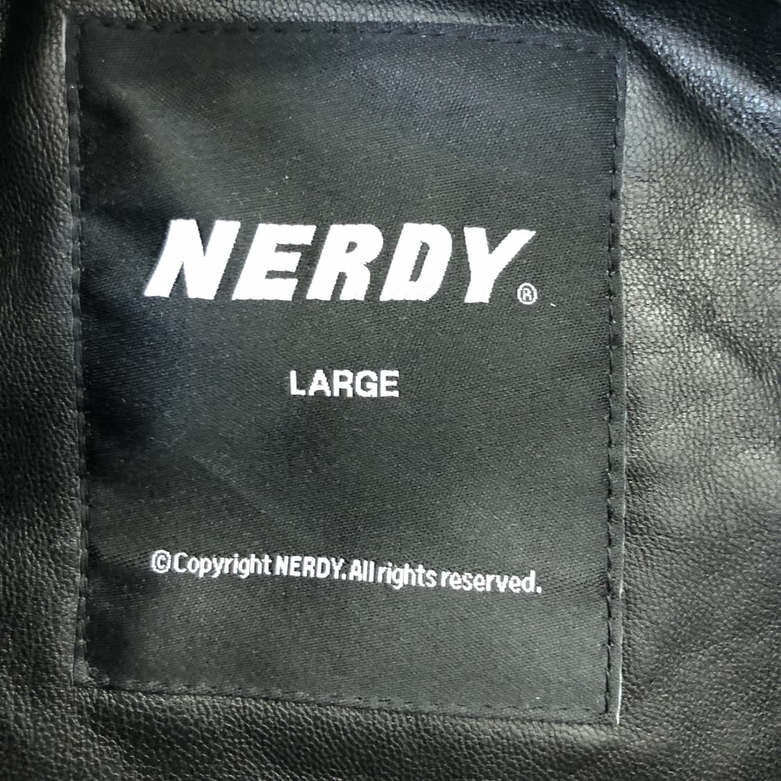 NERDY 널디 에코 레더 레이싱자켓 L  상품이미지5