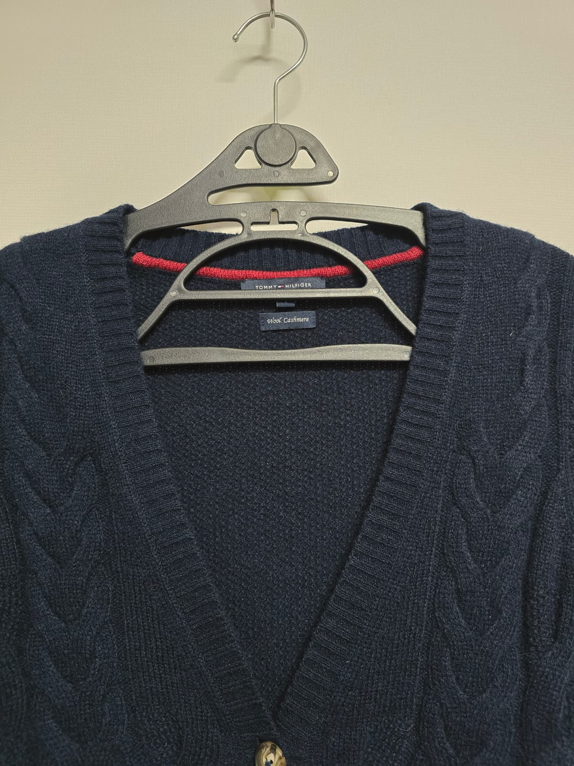타미힐피거 모캐시미어 꽈배기 가디건 상품이미지2