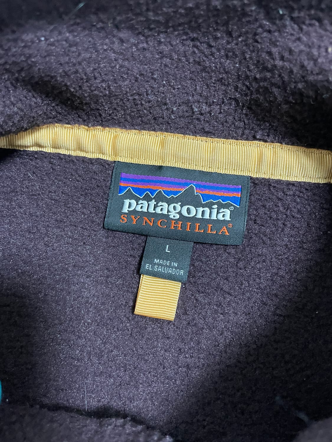 [L] 파타고니아 신칠라 옵시디언 플럼 플리스 퍼플 상태 A급 팝니다 상품이미지3