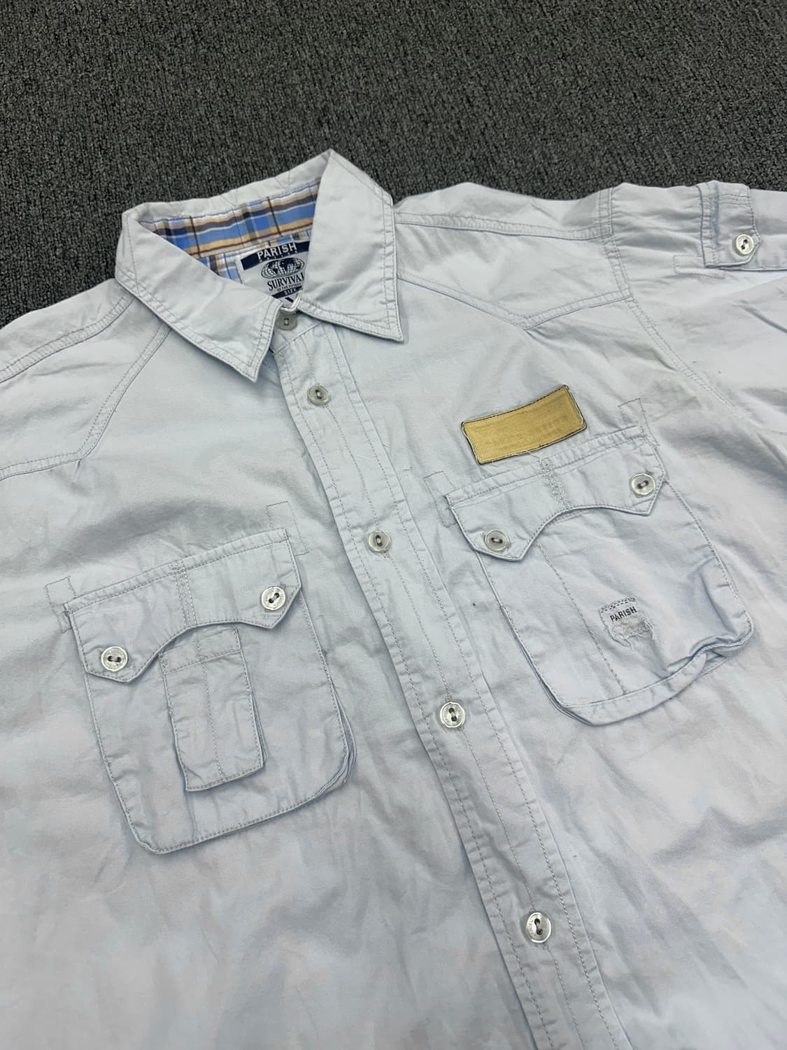 3XL) Parish Nation 빈티지 프린팅 반팔셔츠 상품이미지4