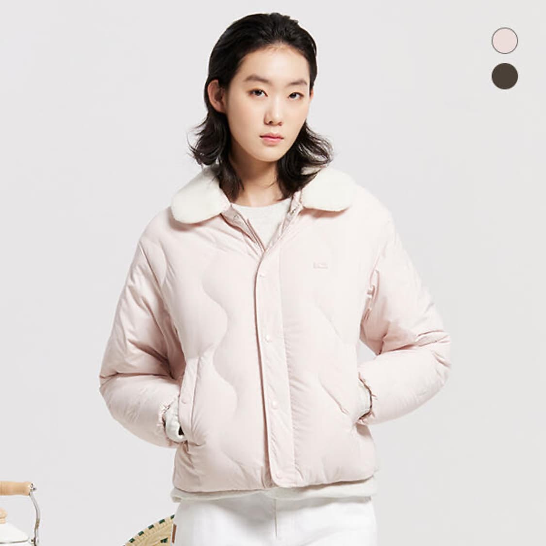 77사이즈) K2 케이투 실크스타 프리제 구스 다운 핑크색 경량패딩 상품이미지2